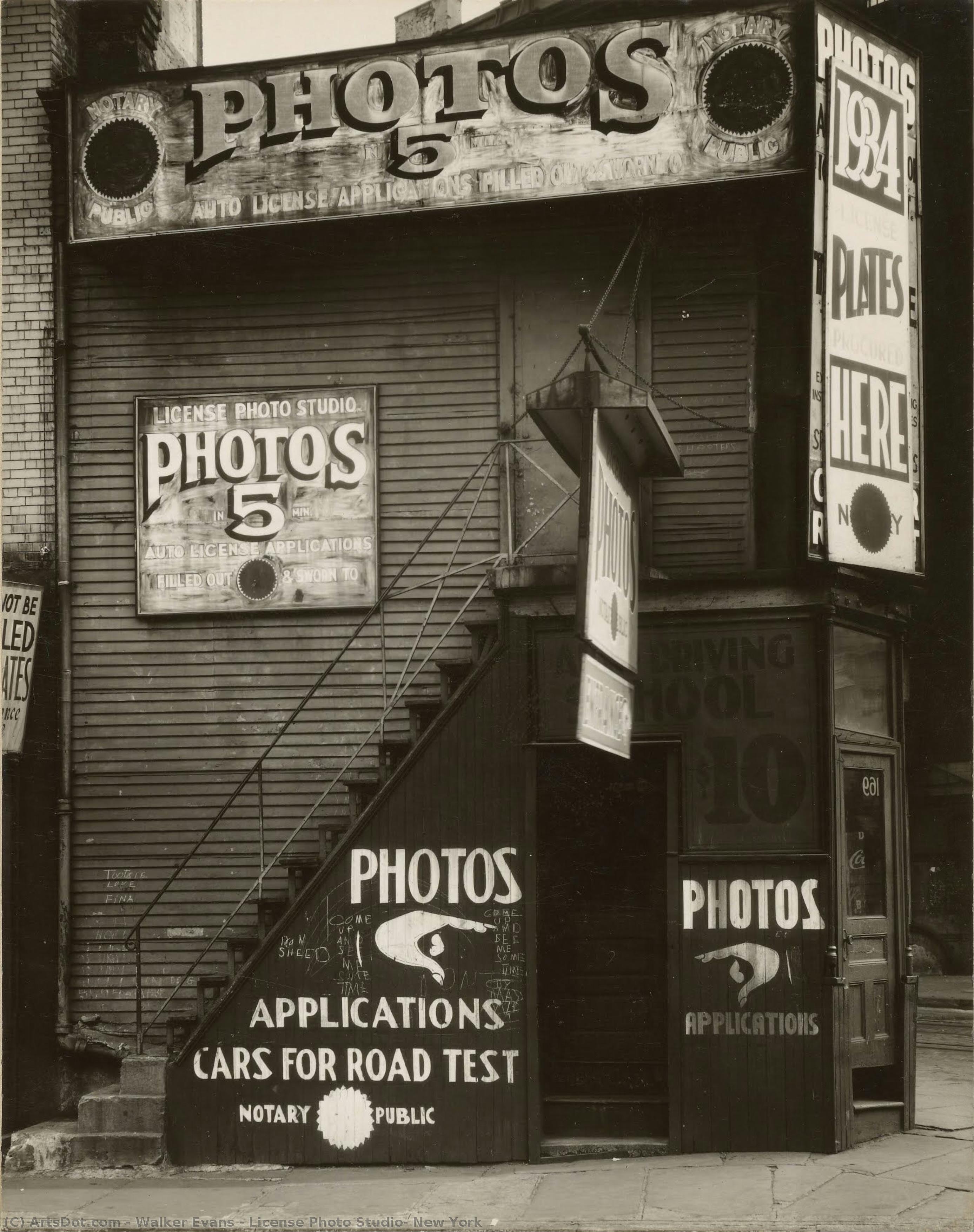 Walker Evans - License Photo Studio, New York