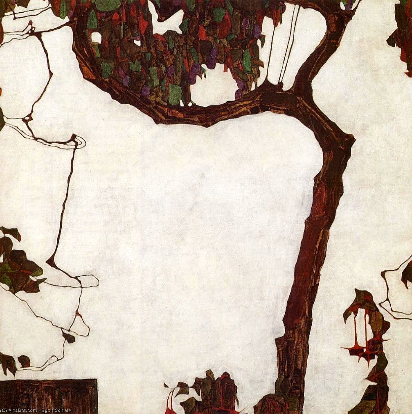Herbstbaum Mit Fuchsien — Egon Schiele