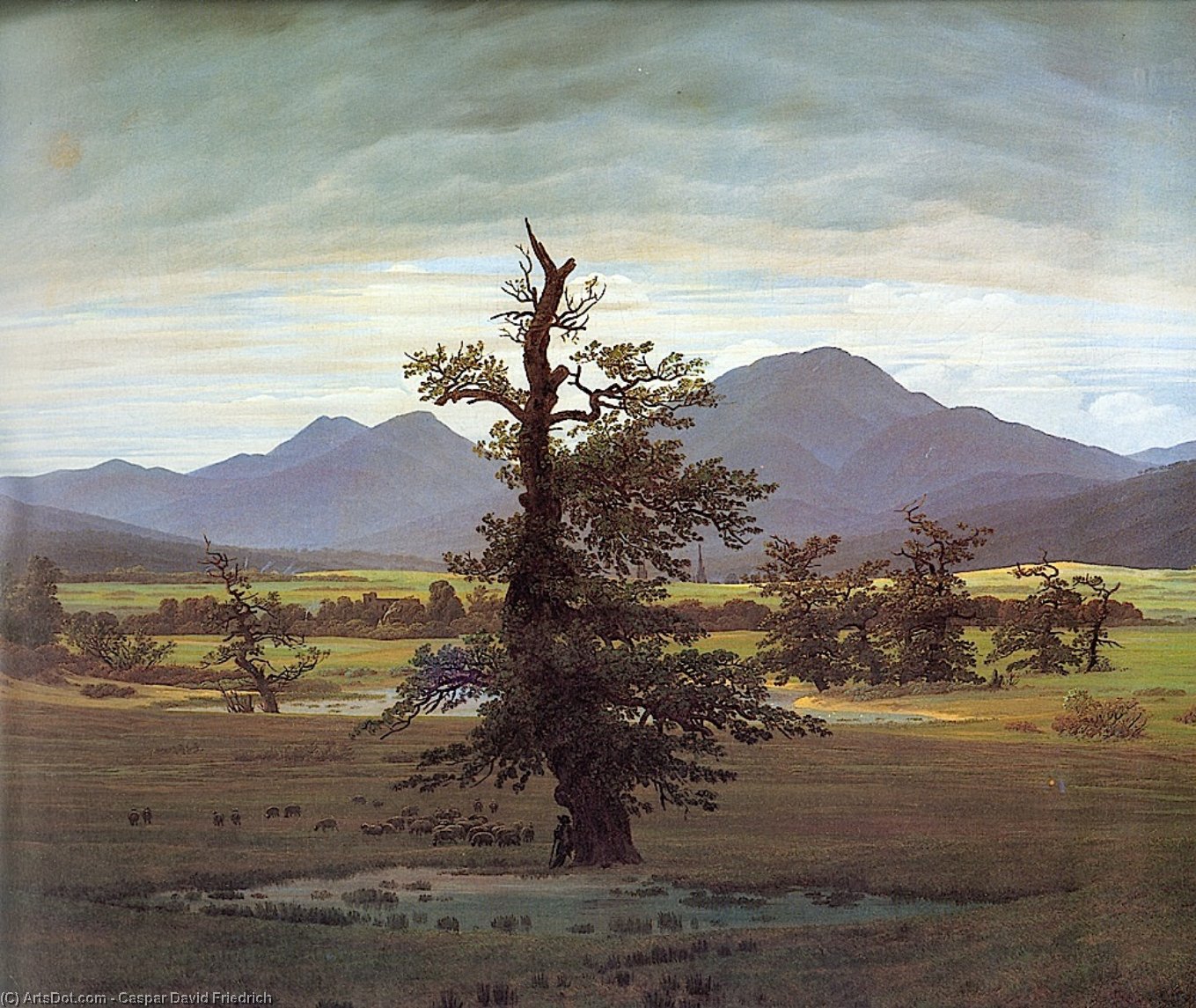 Caspar David Friedrich - Landscape with Solitary Tree
