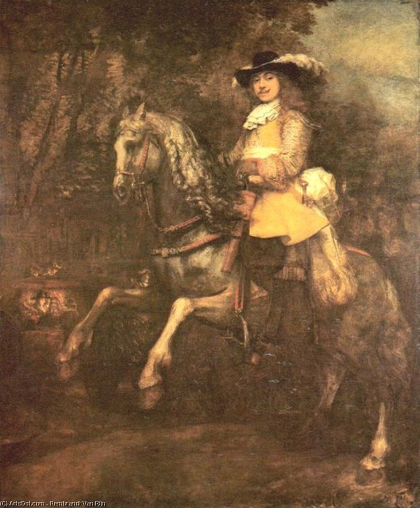 Retrato De Frederick Rihel Em Cavalo — Rembrandt Van Rijn