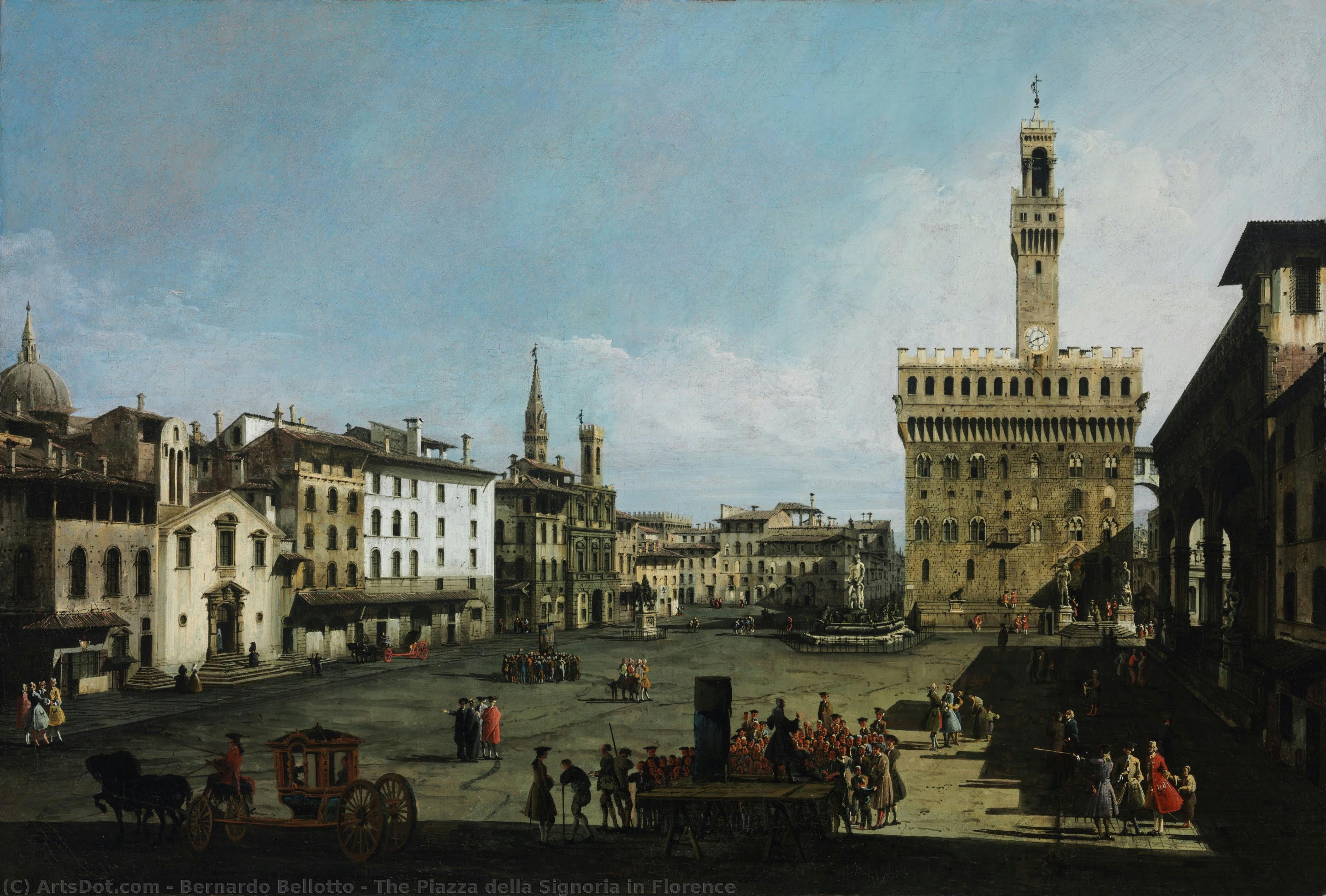 Bernardo Bellotto - Piazza della Signoria i Firenze