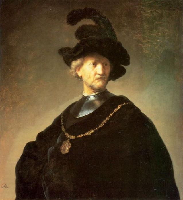 Bărbat În Vârstă Cu O Beretă Neagră — Rembrandt Van Rijn
