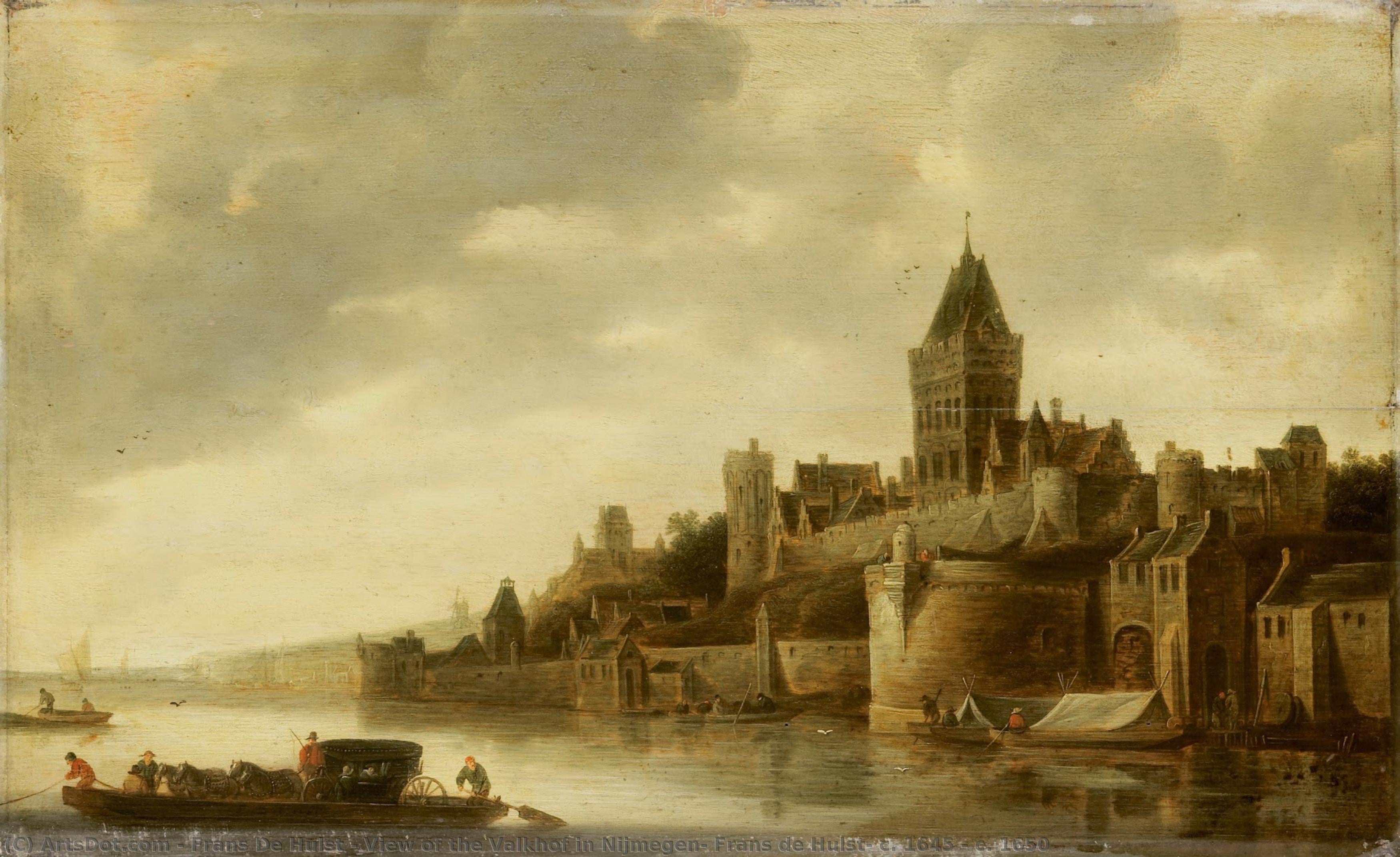 View Of The Valkhof In Nijmegen, Frans De Hulst, C. 1645 - C. 1650 — Frans De Hulst