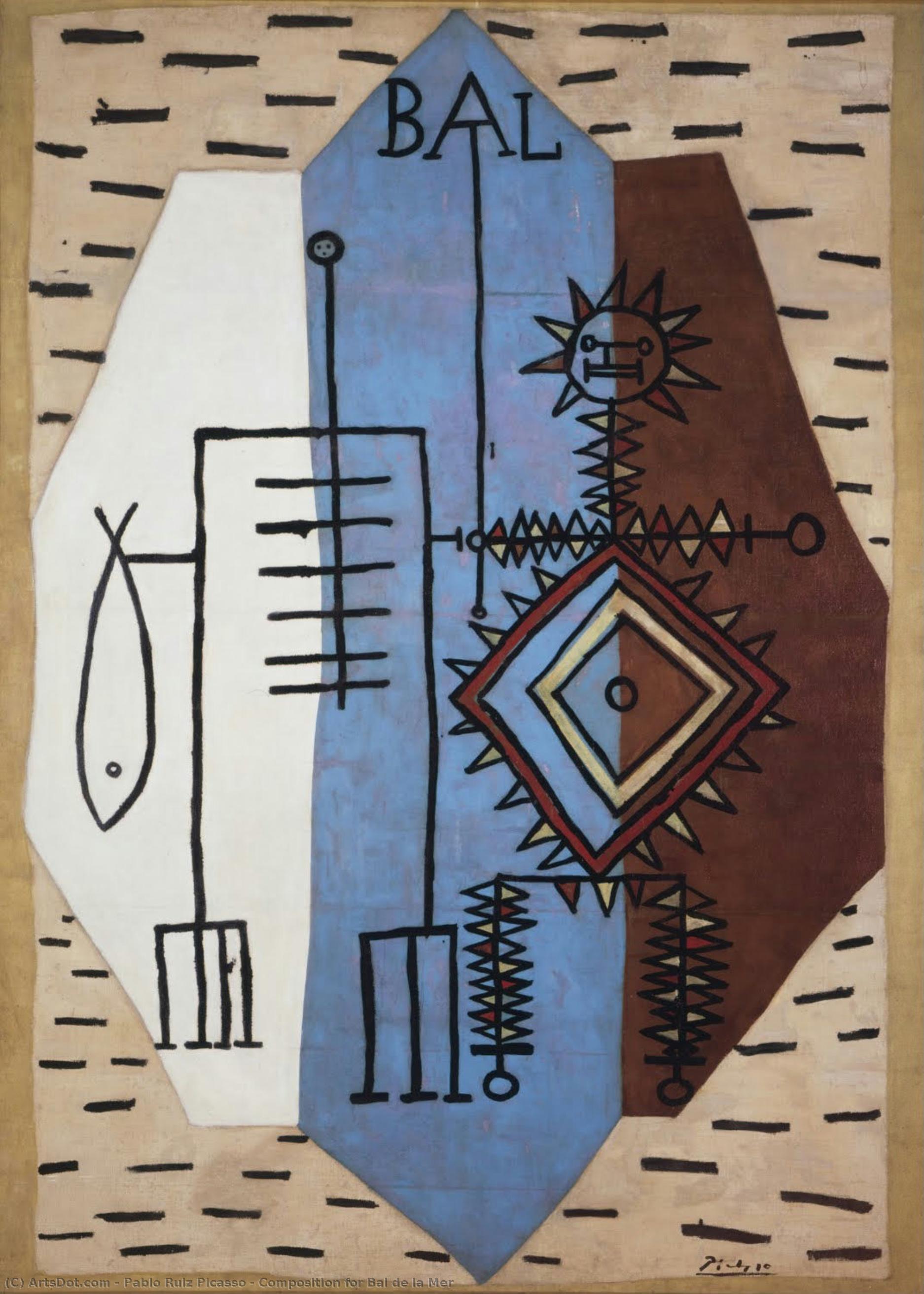 Composition For Bal De La Mer — Pablo Picasso