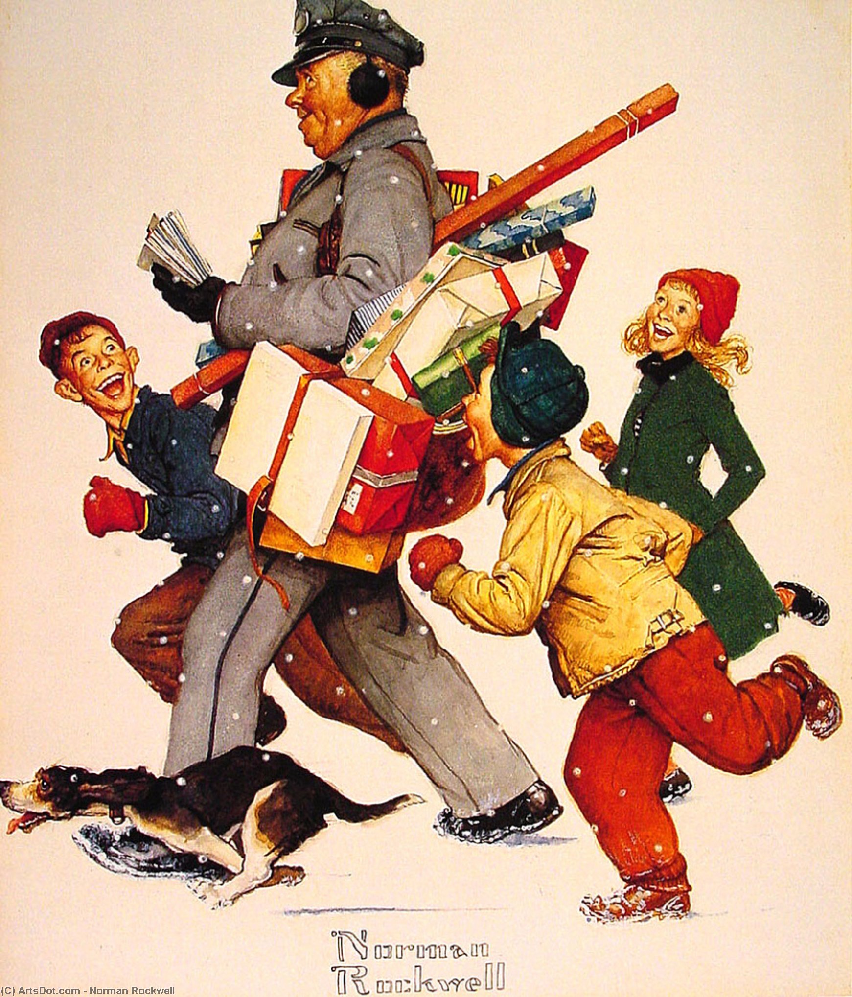 Jolly Postman — Norman Rockwell