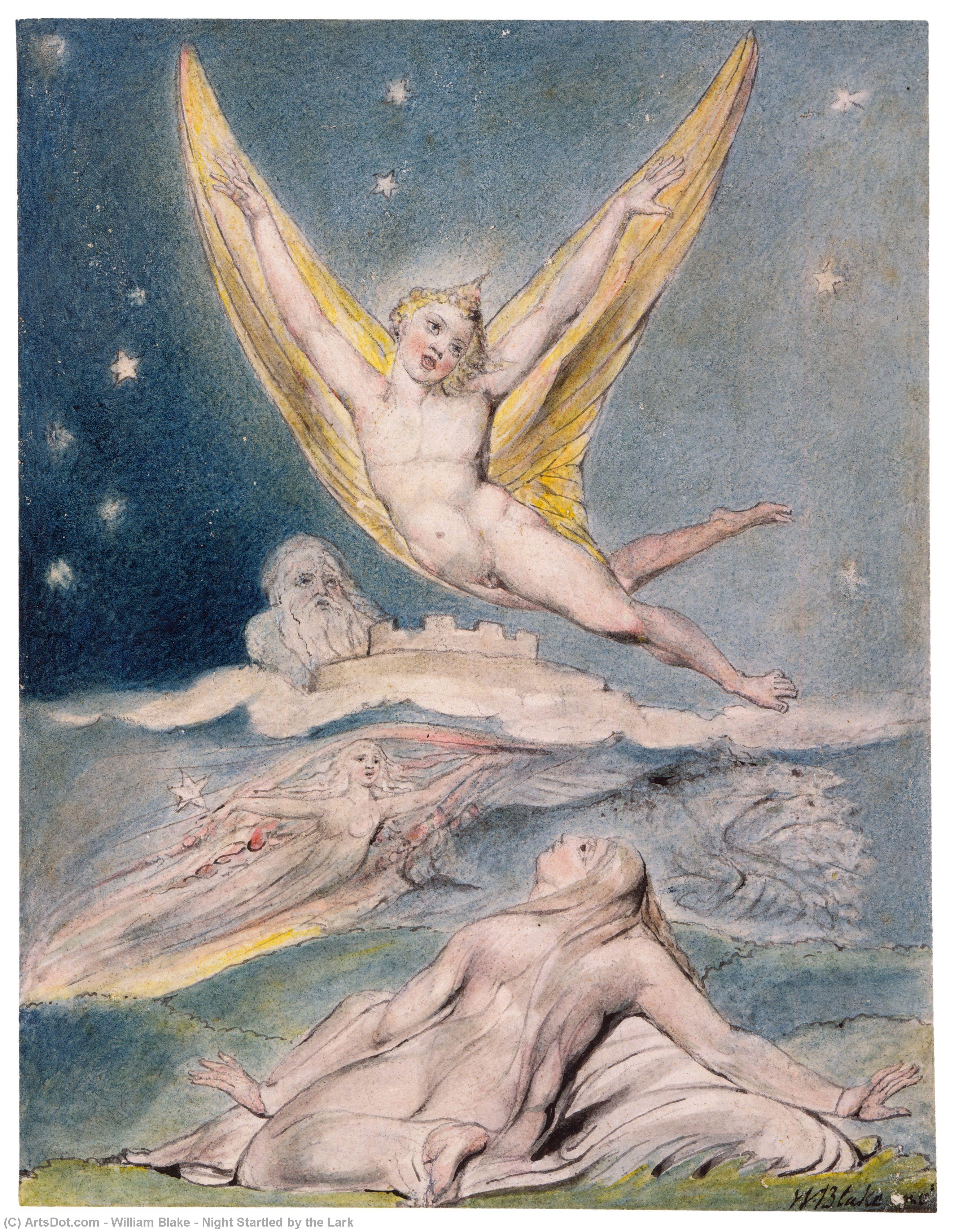 Night Startled By The Lark — ويليام بليك