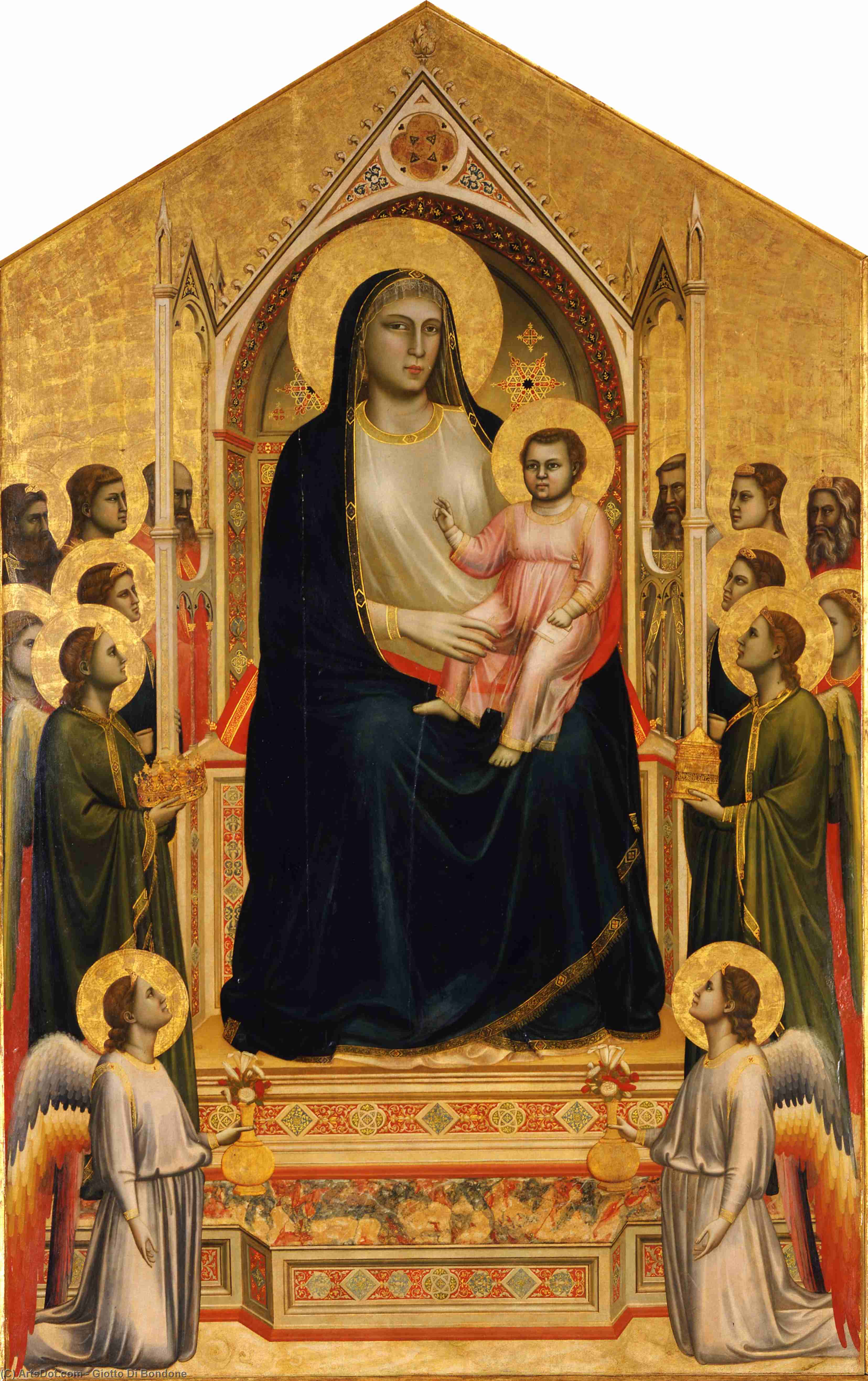 Giotto di Bondone - Madonna in Maest (Ognissanti Madonna)