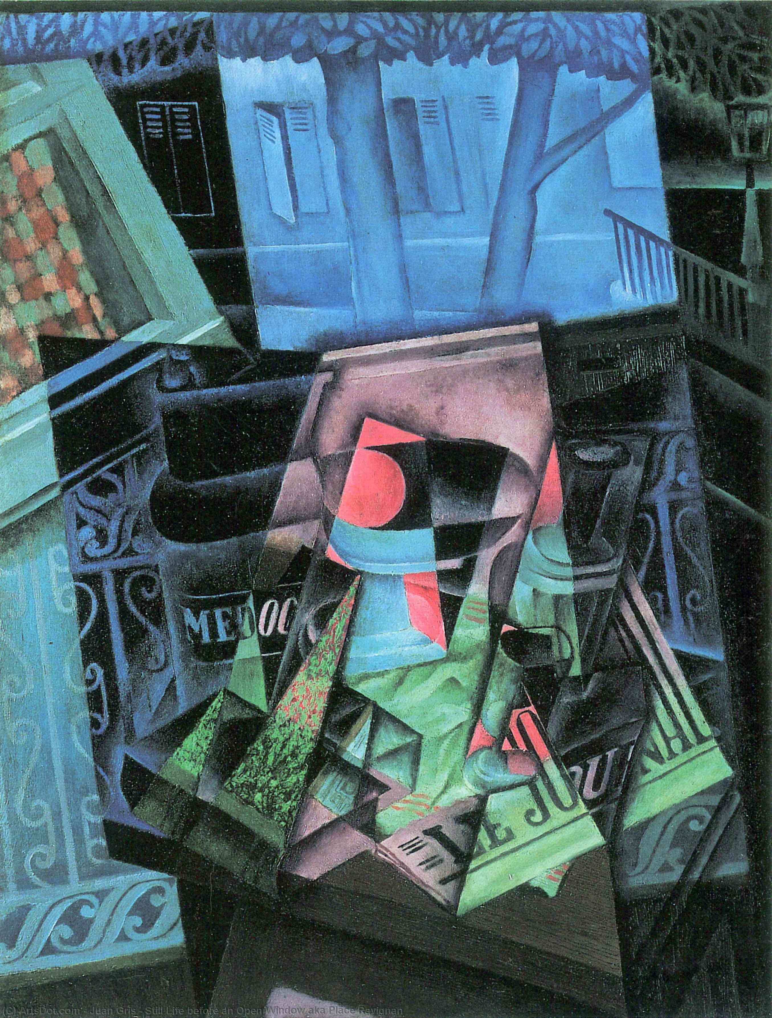 Still Life Før Et Åbent Vindue Aka Ravignan — Juan Gris