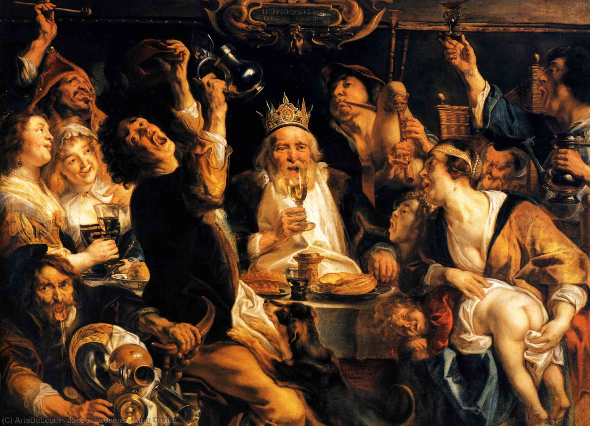 King Drinks — Jacobo Jordaens
