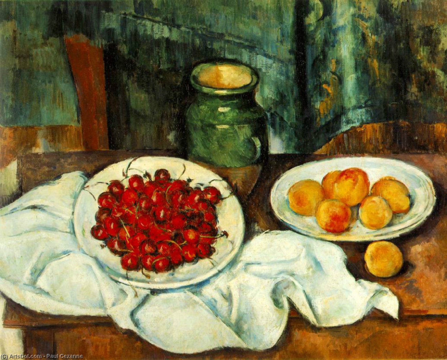 Still Life Med Plate Av Kirsi — Paul Cézanne