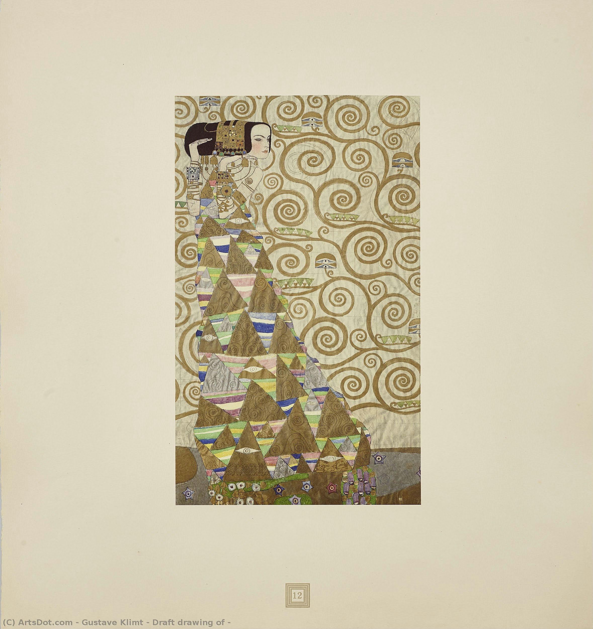 Gustave Klimt - Croquis d'un dessin