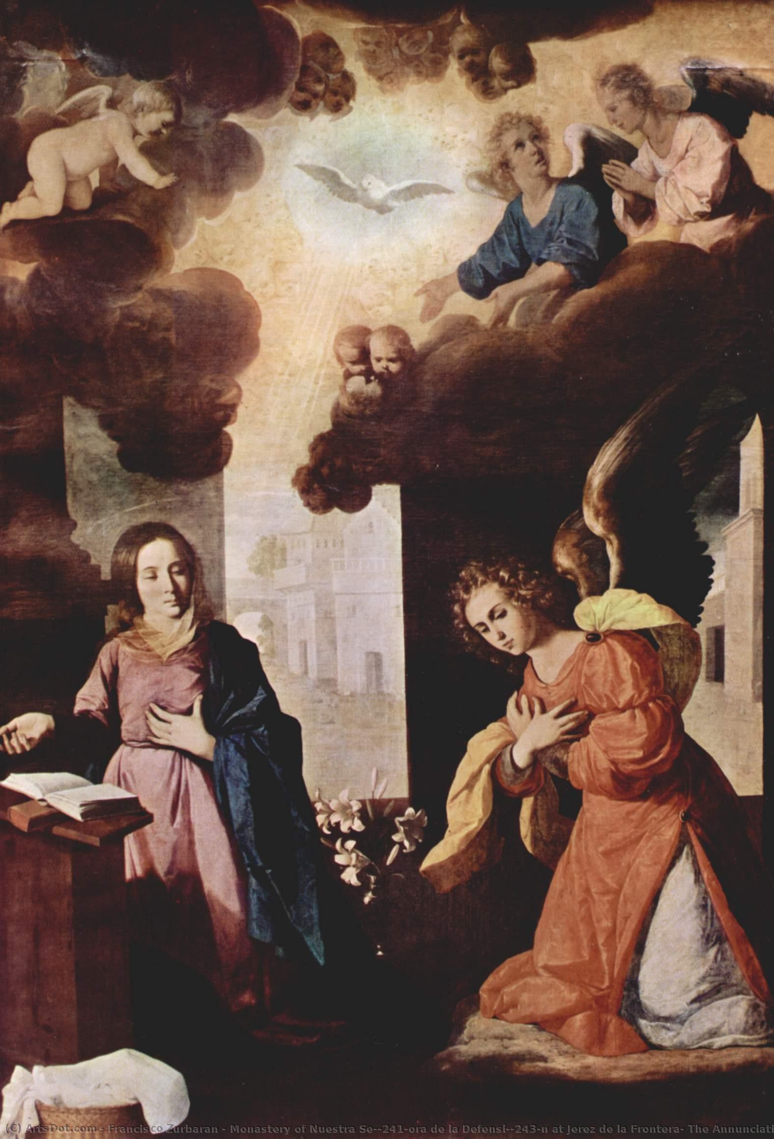 Monastery Of Nuestra Señora De La Defensión At Jerez De La Frontera, The Annunciation — Francisco De Zurbarán
