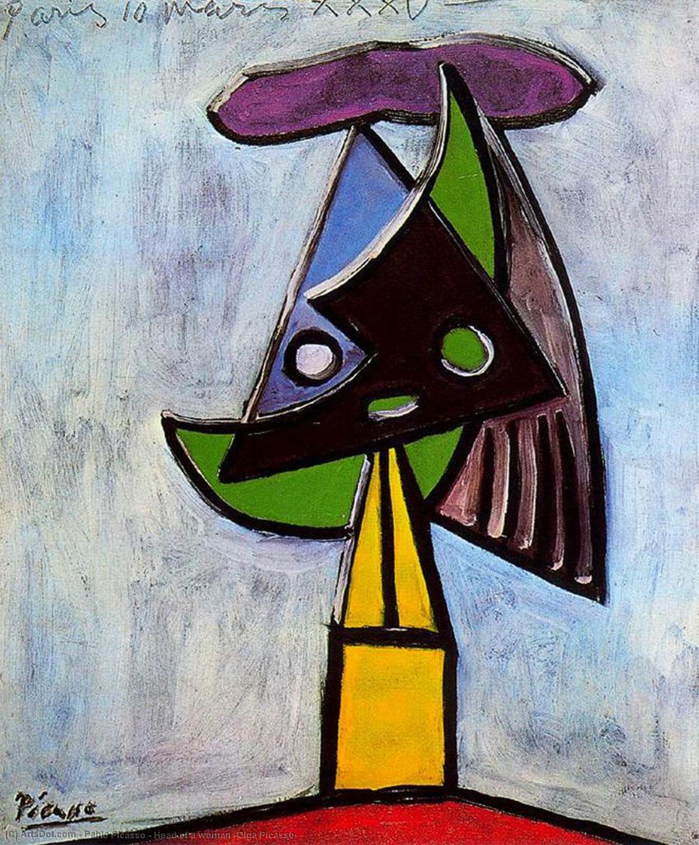 Pablo Picasso - Head of a woman (Olga Picasso)