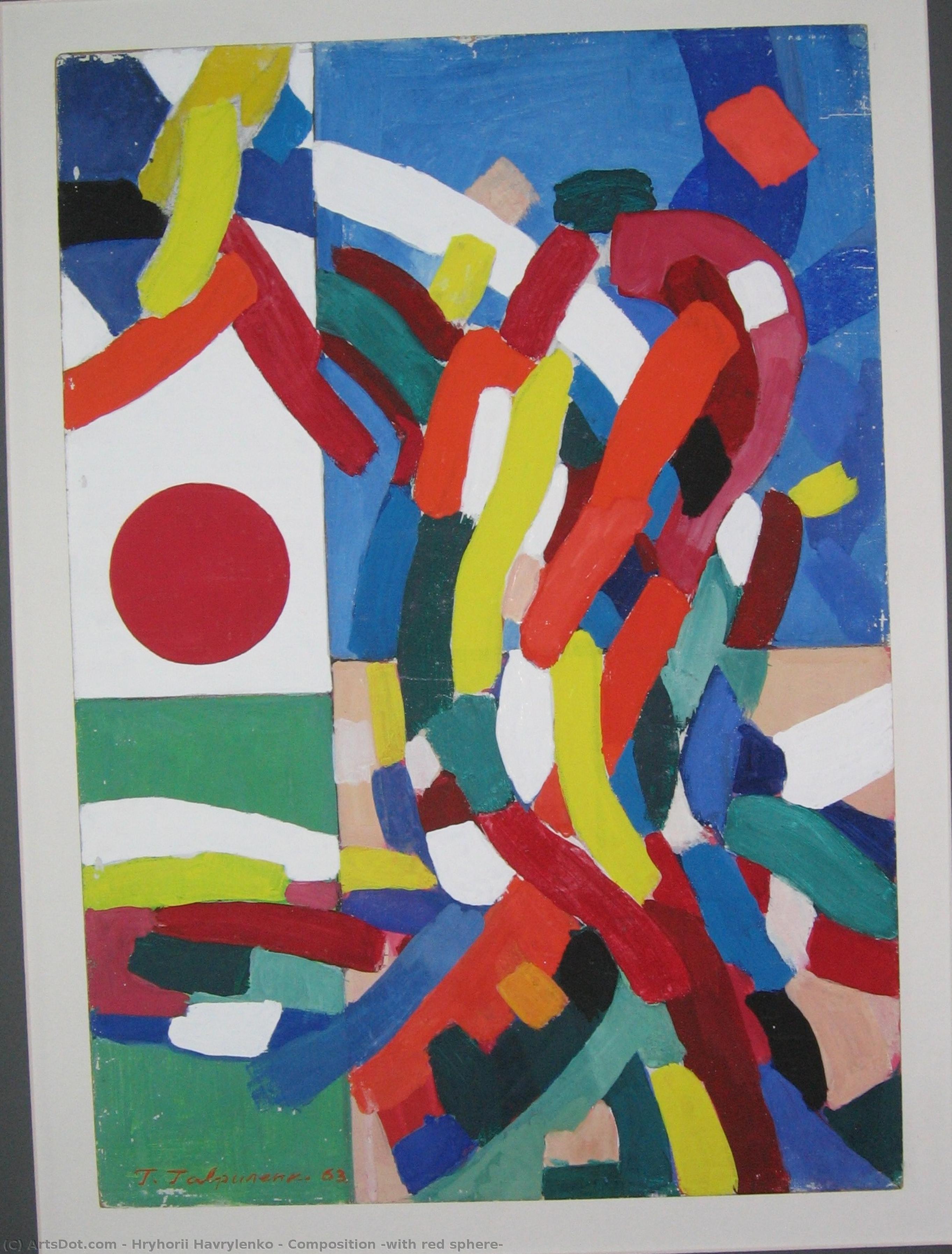 Composition (with Red Sphere) — Hrygorij Havrylenko