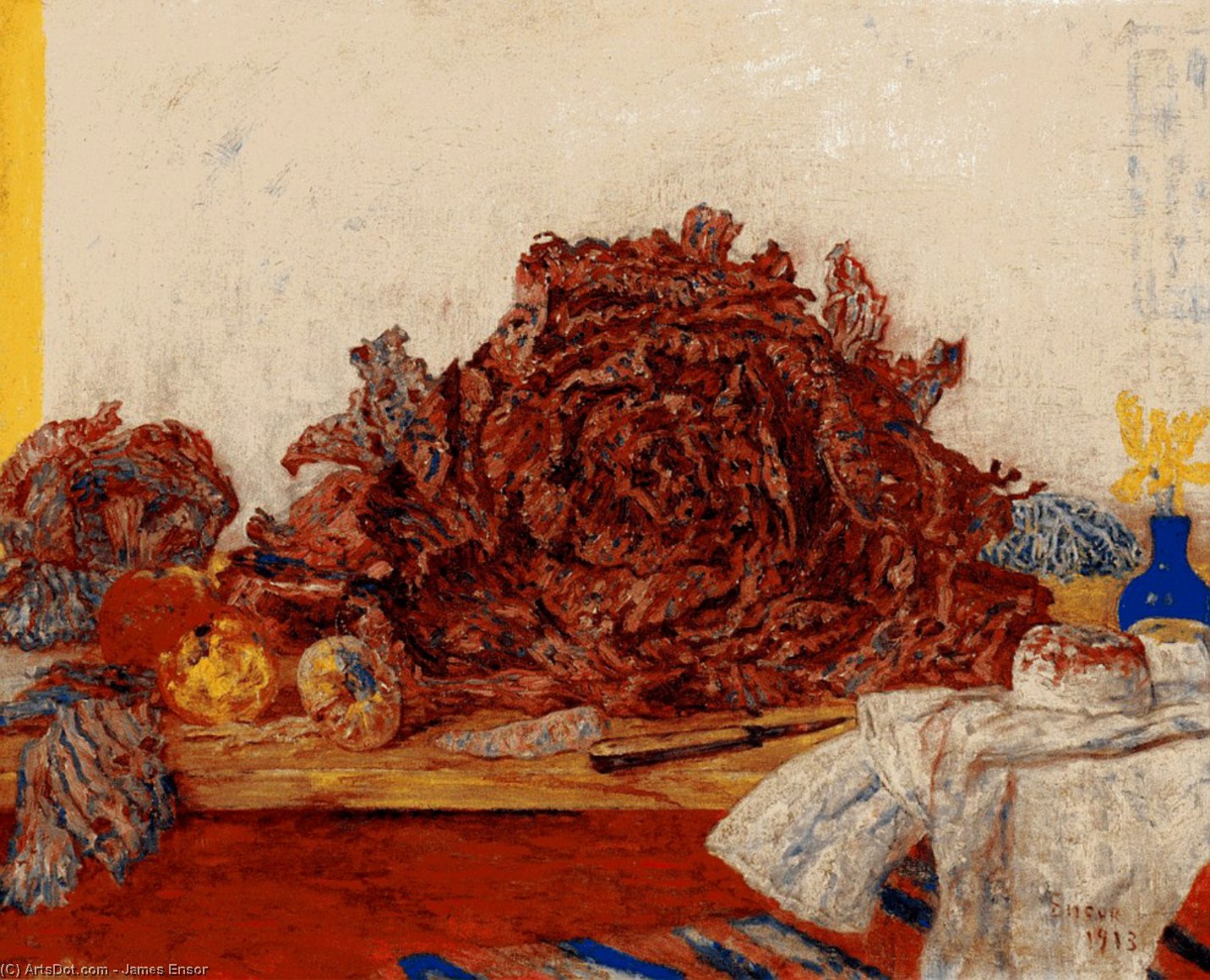 James Ensor - Cavoli rossi e cipolle