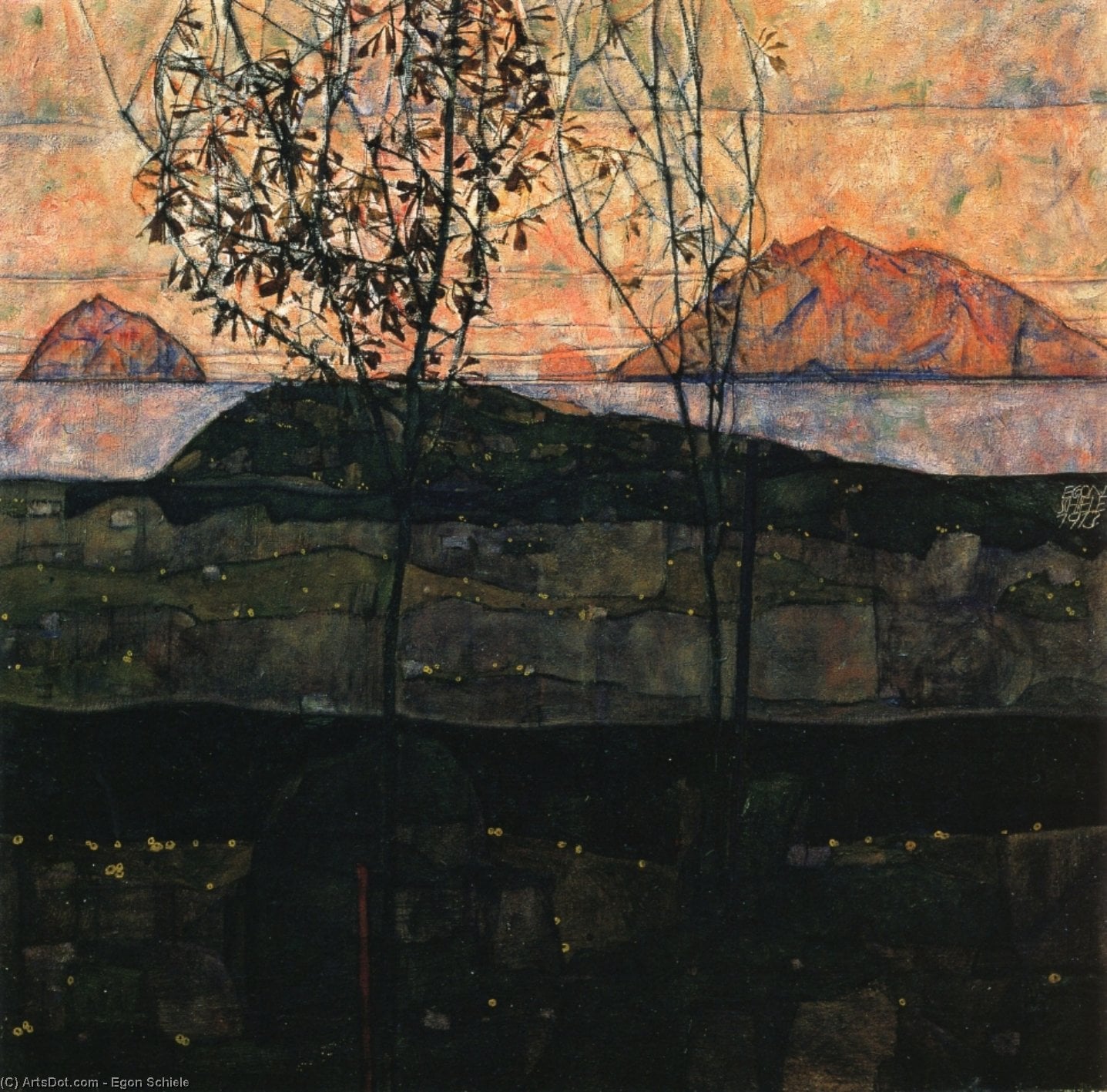 Egon Schiele - Auringonlasku