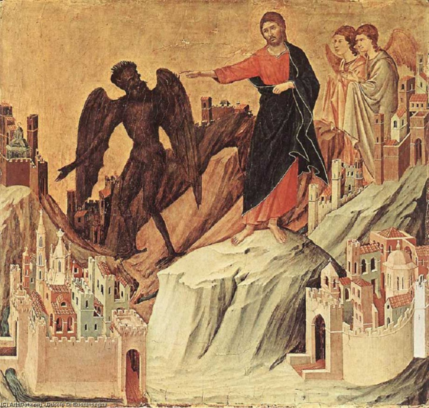 Duccio di Buoninsegna - Temptația de pe Munte