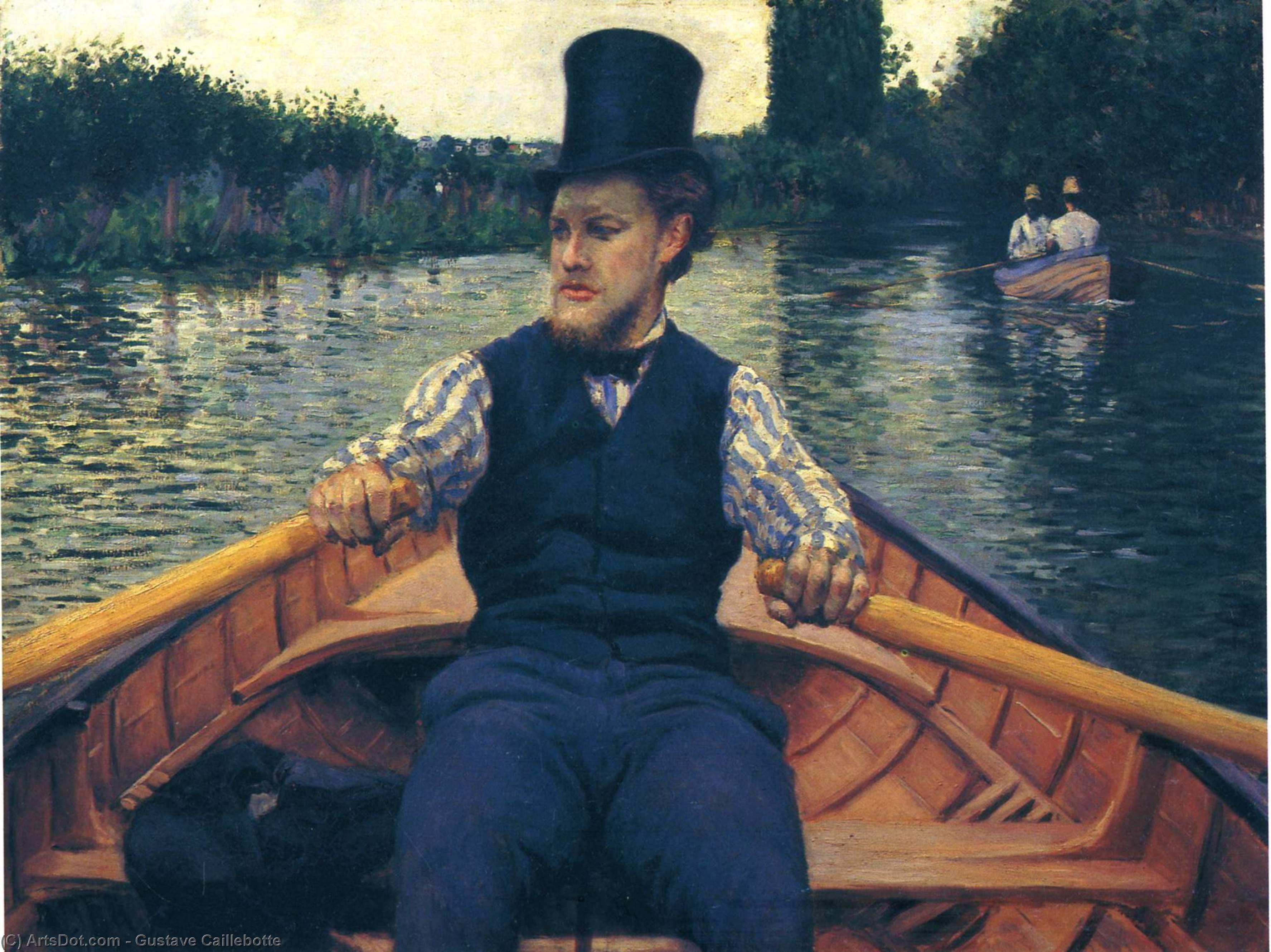 Gustave Caillebotte - Rematore con il cilindro