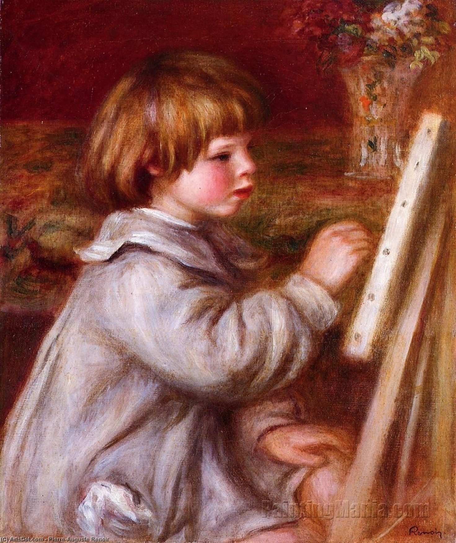 Portrait De Claude Renoir Peinture — Pierre-auguste Renoir