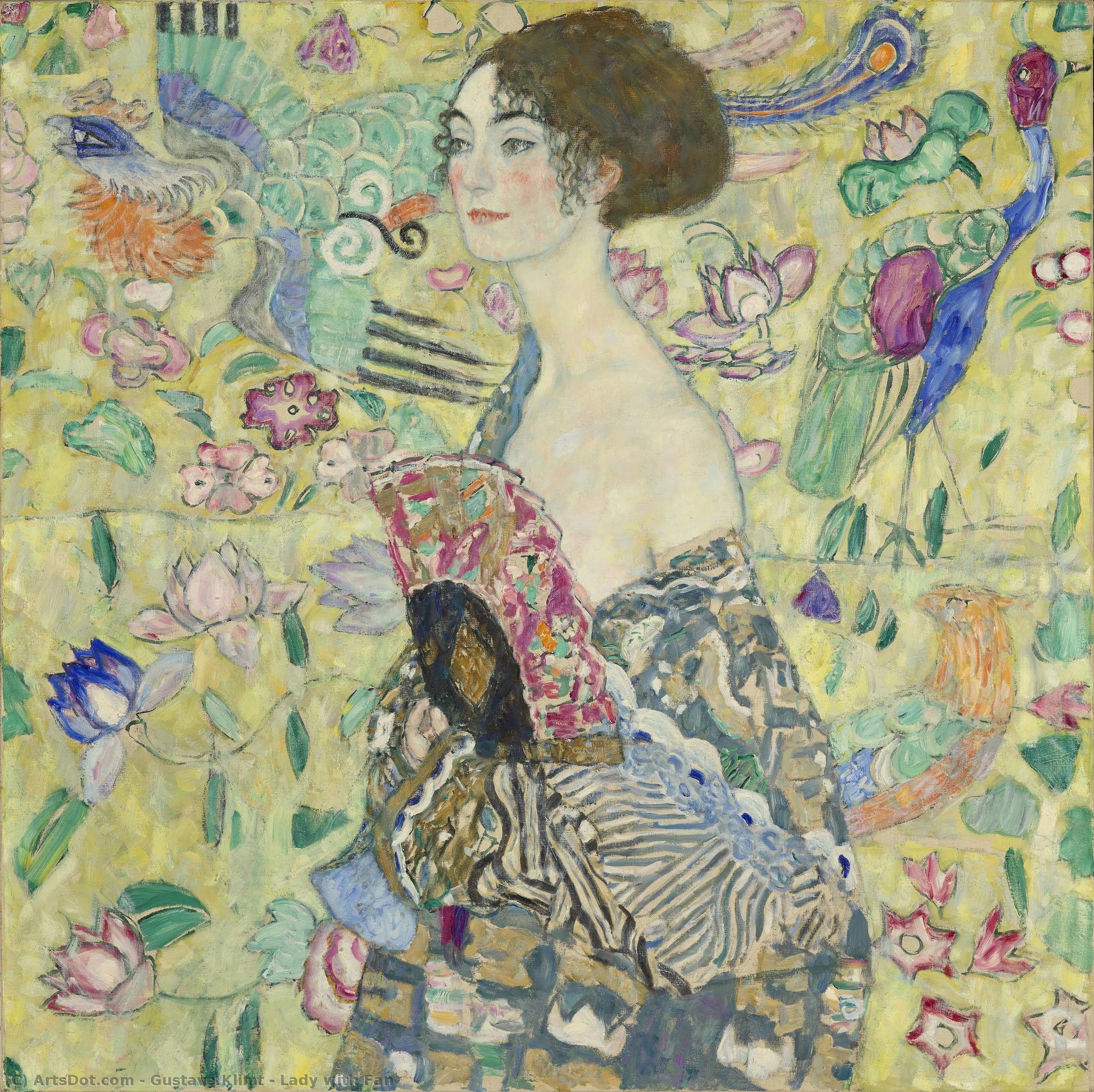 Dama Com Leque — Gustav Klimt