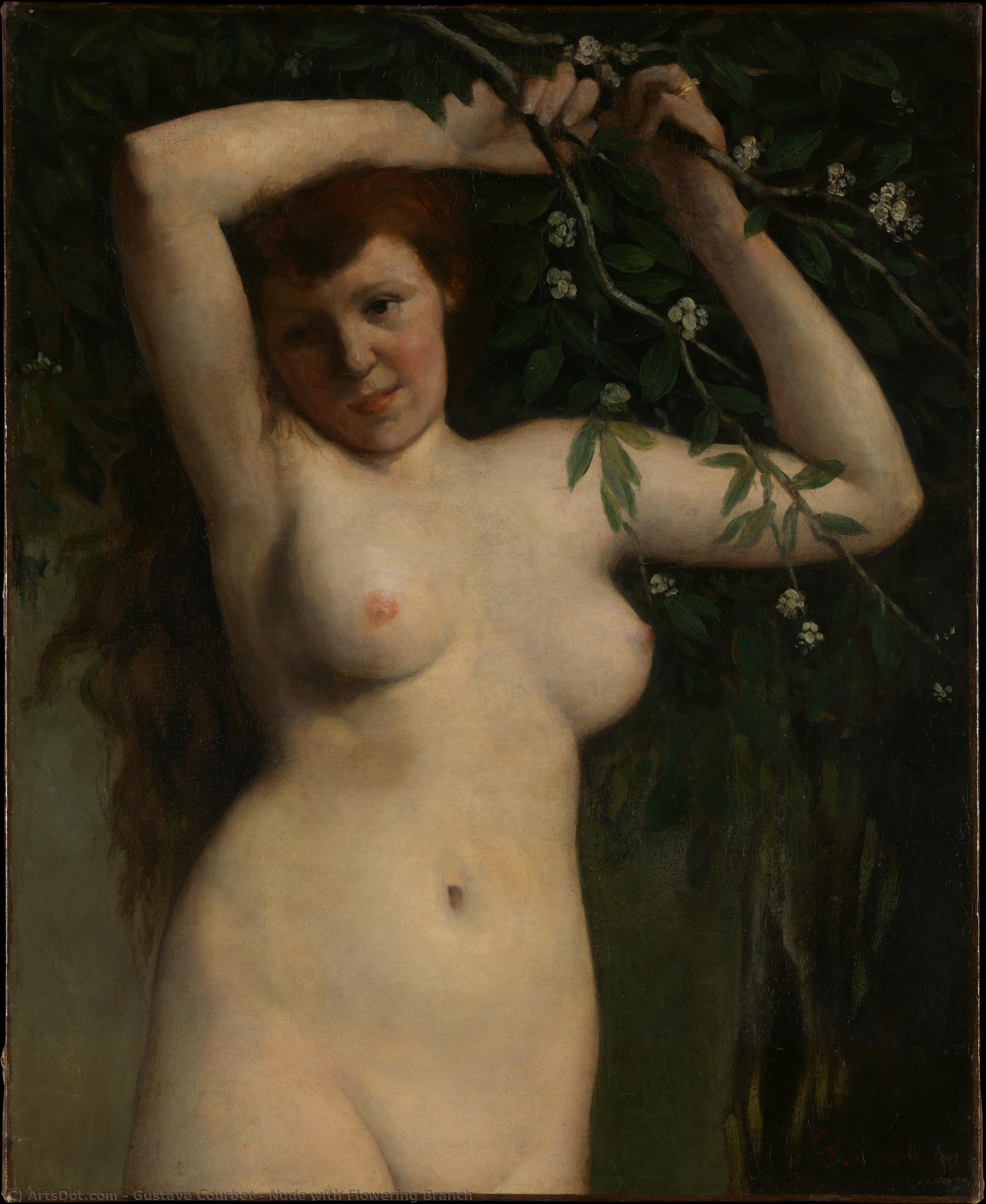 Γουσταύβ Κορμπέ - Nude with Flowering Branch