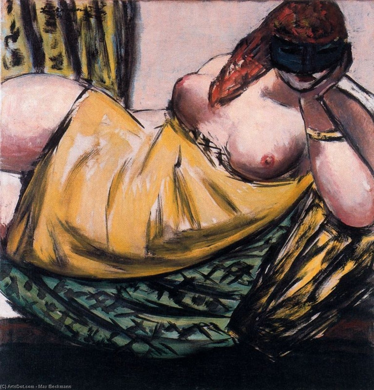 Alfi With Mask — Max Beckmann