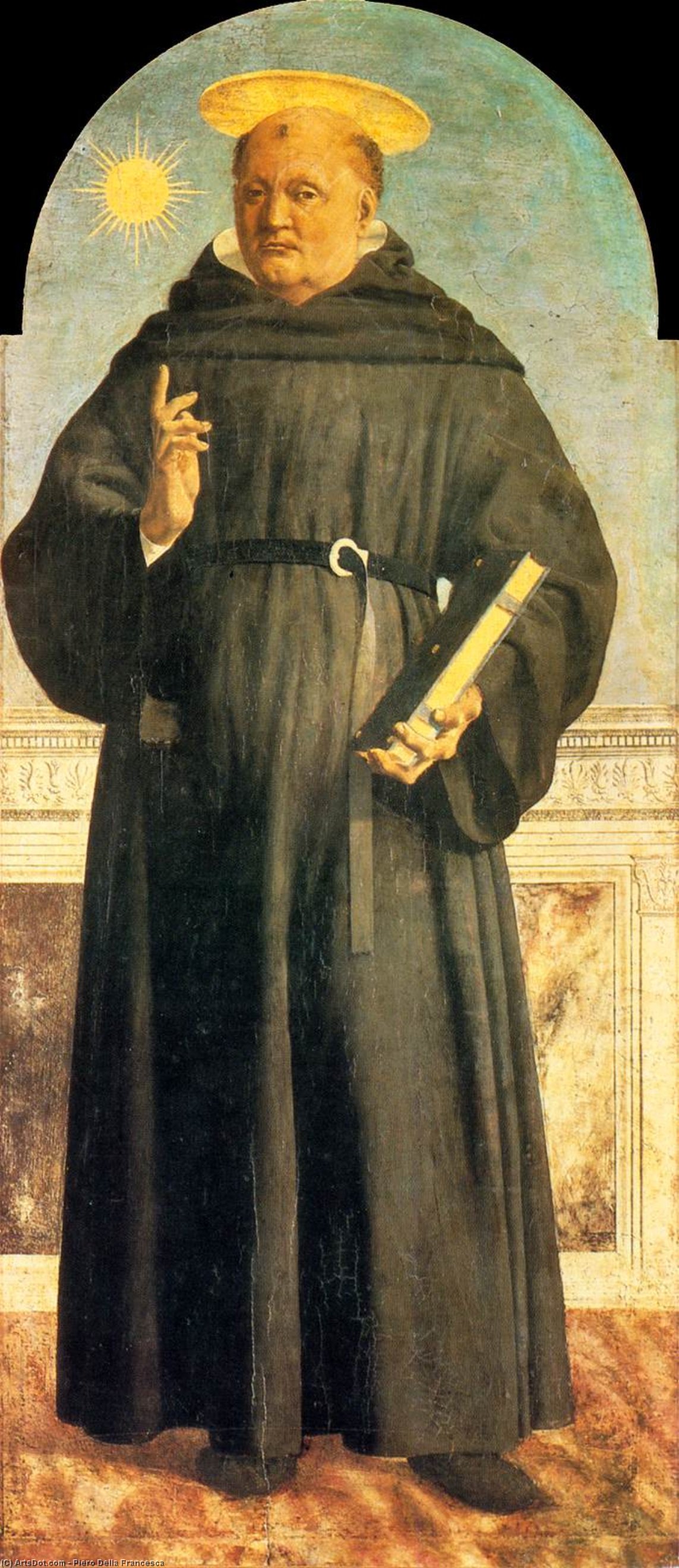 """ Polyptych Of St Augustine: St Nicholas Of Tolentino - Polychromie Svatého Augusta: Svatého Mikuláše Z Tolentina """ — Piero Della Francesca