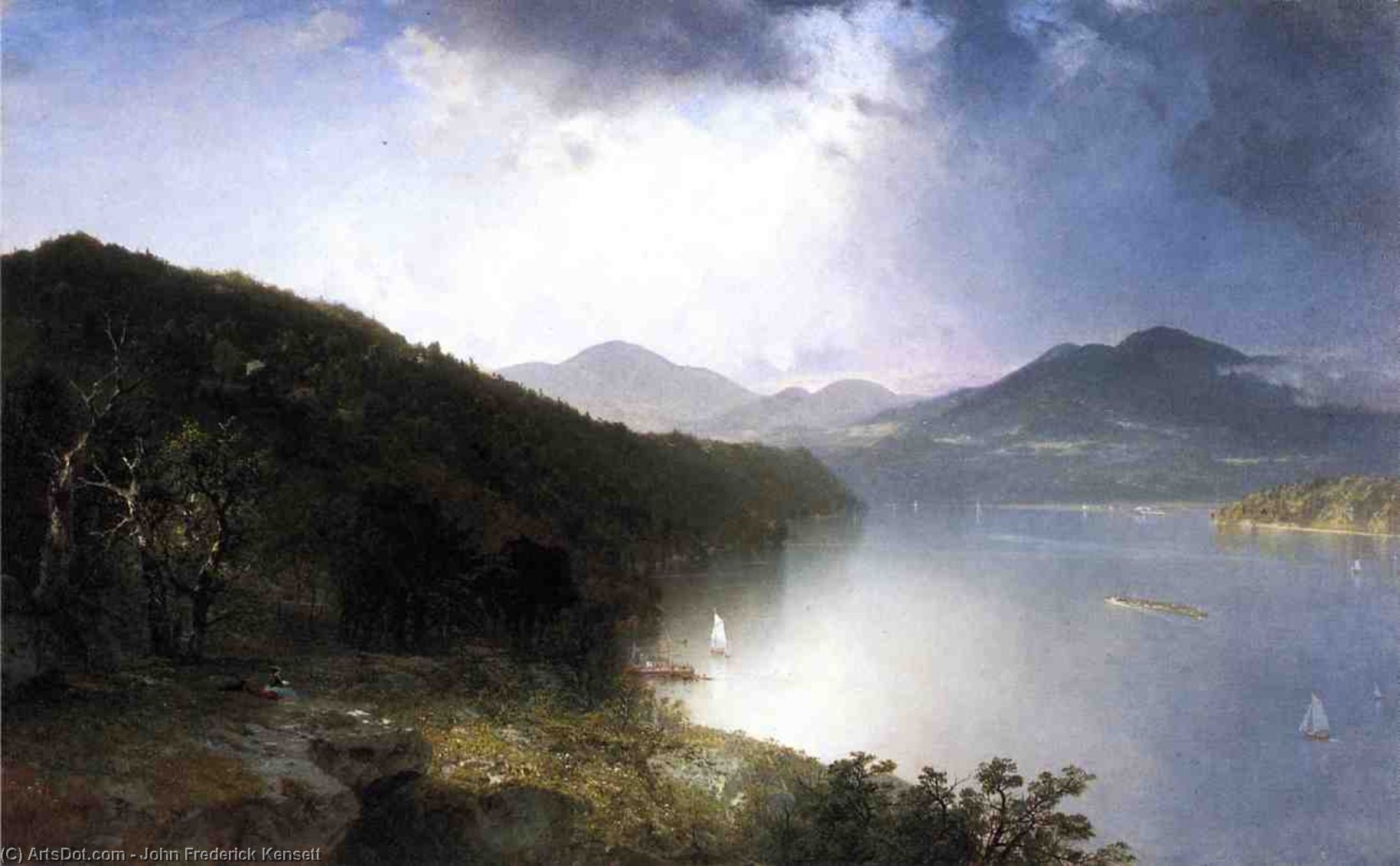 View On The Hudson — John Frederick Kensett