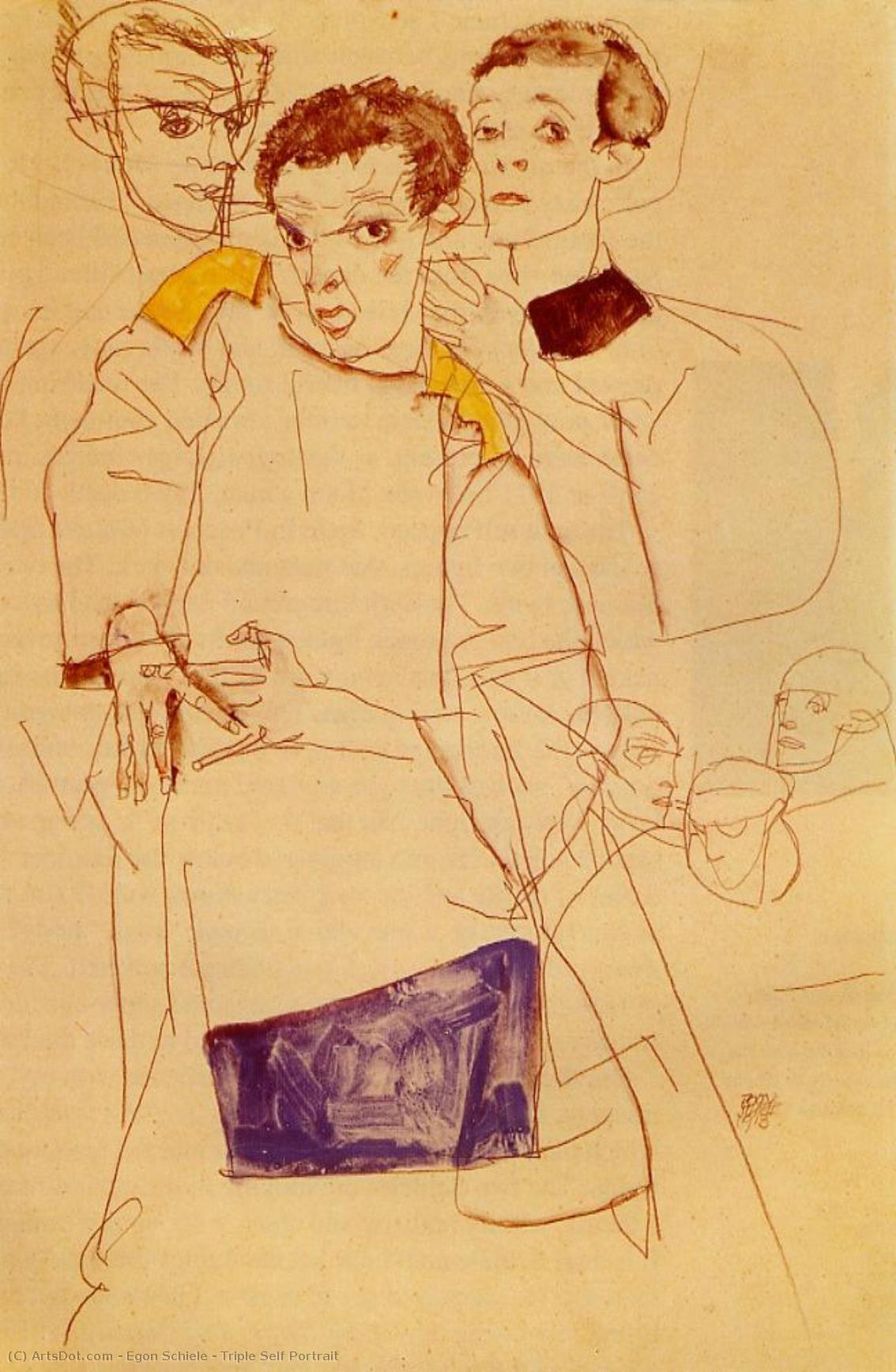 Triple Self Portrait — Egon Schiele