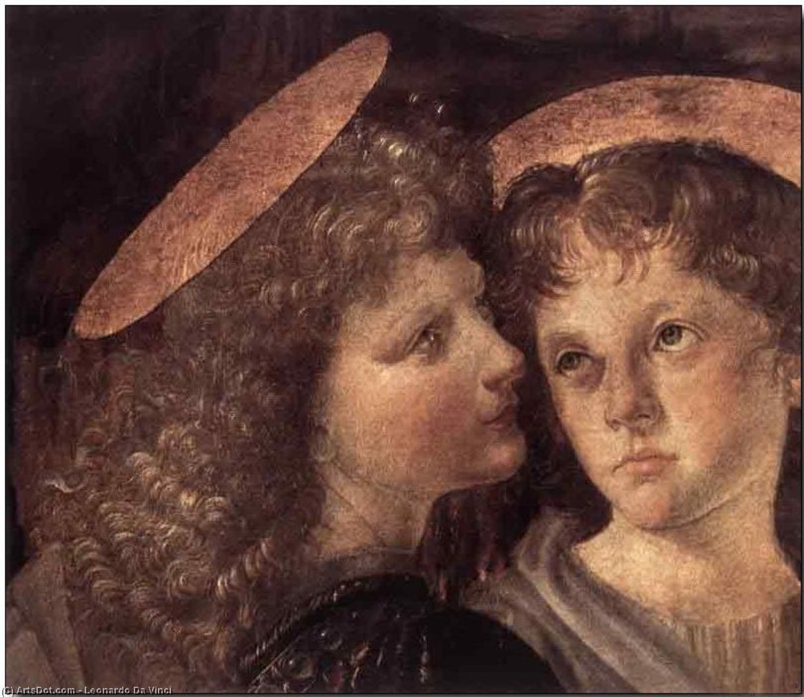 Leonardo da Vinci - Kristuksen kaste (detail)