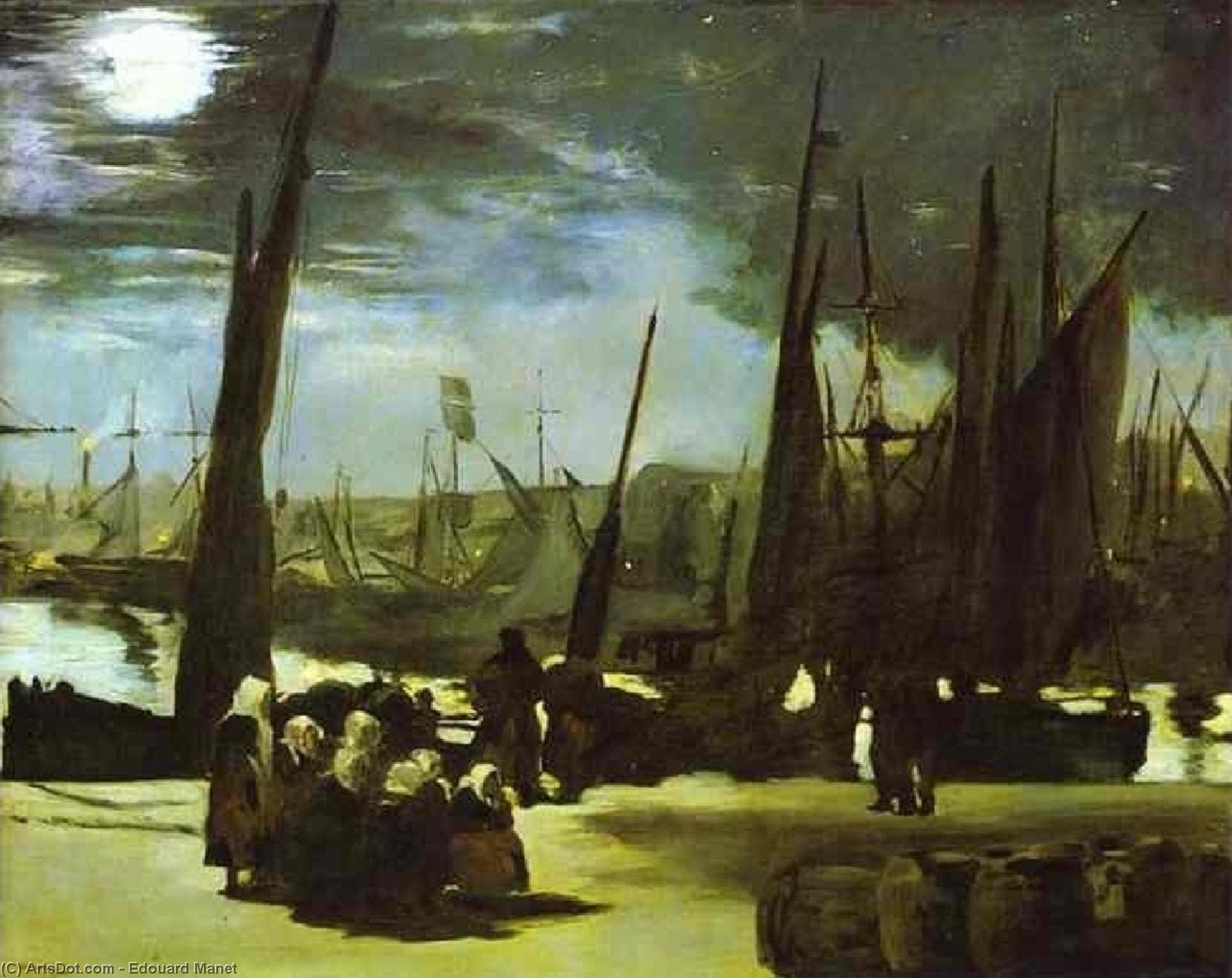 에두아르 마네 - Moonlight on Boulogne Harbour