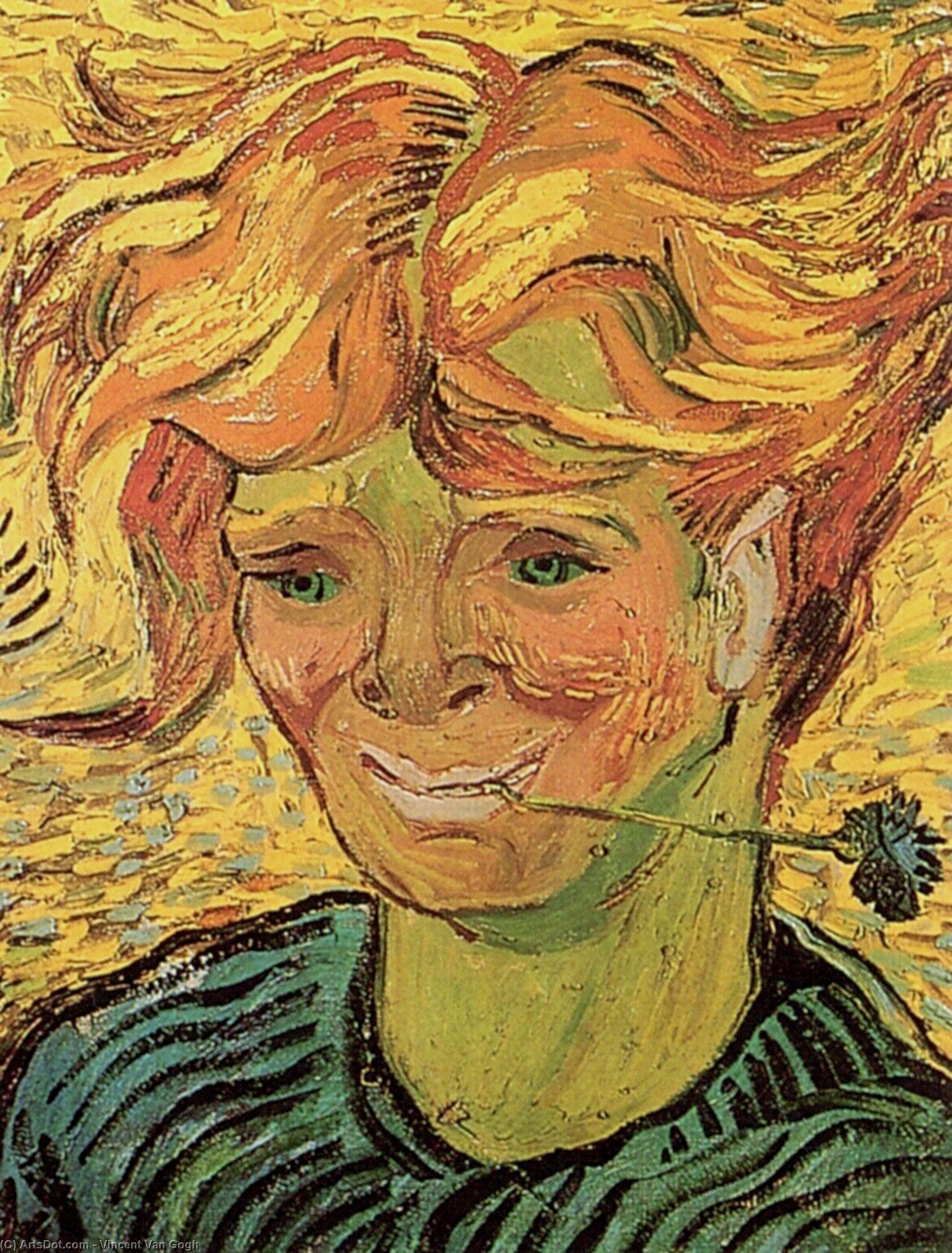 vincent willem van gogh - Joven con Amapola