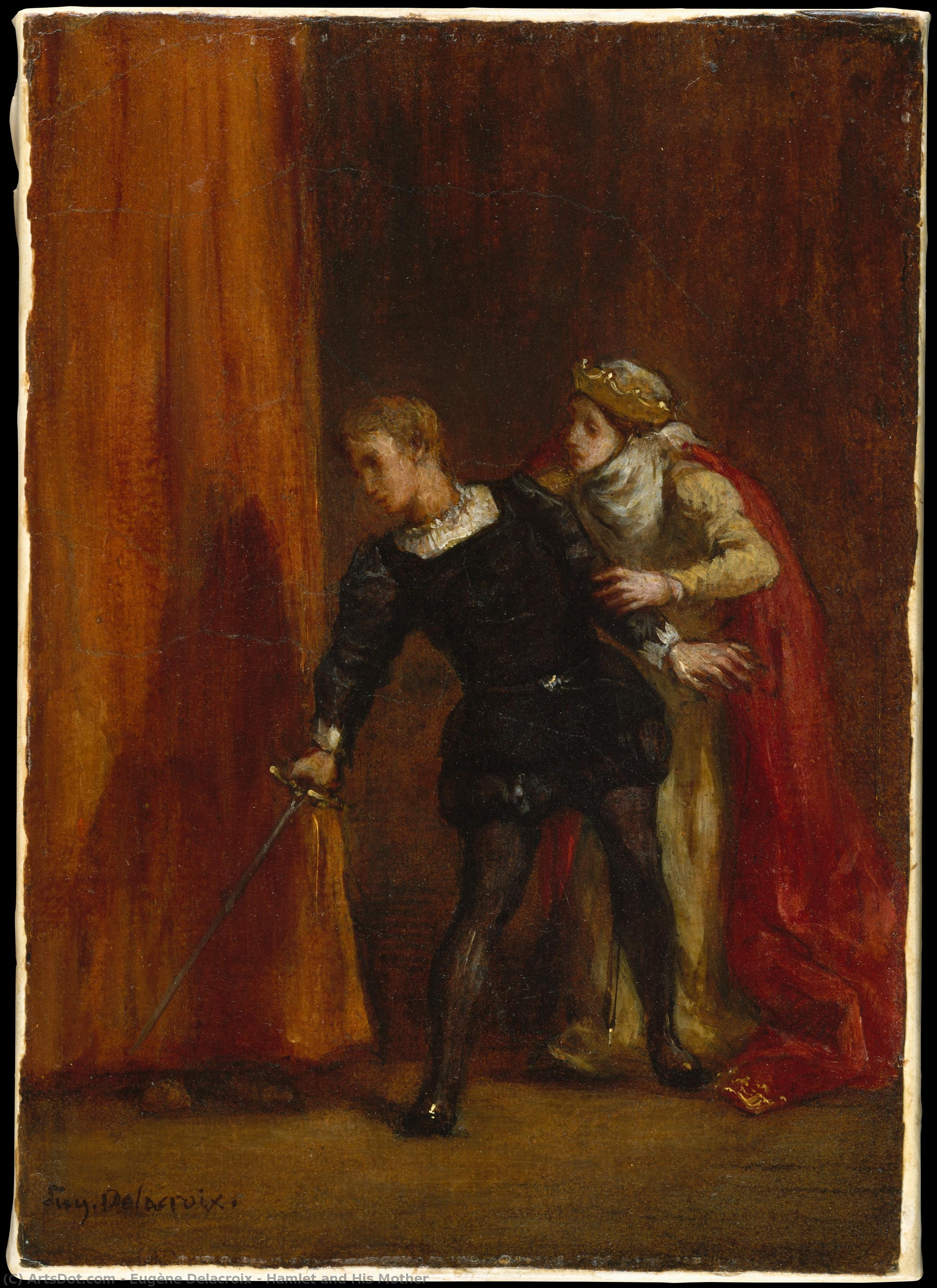 Hamlet E Sua Mãe — Eugène Delacroix