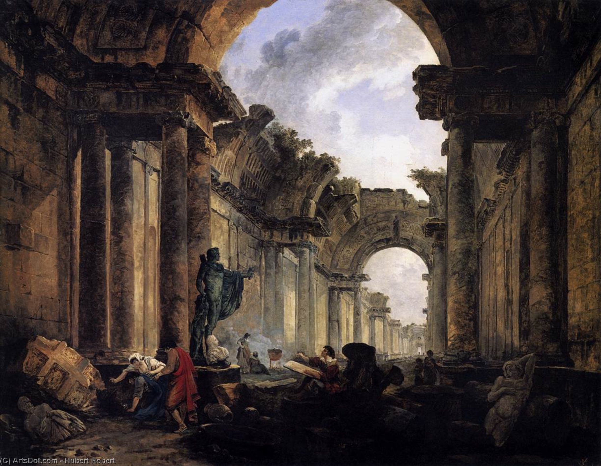 Fiktivt Syn På Louvre-galerien I Ruiner — Hubert Robert