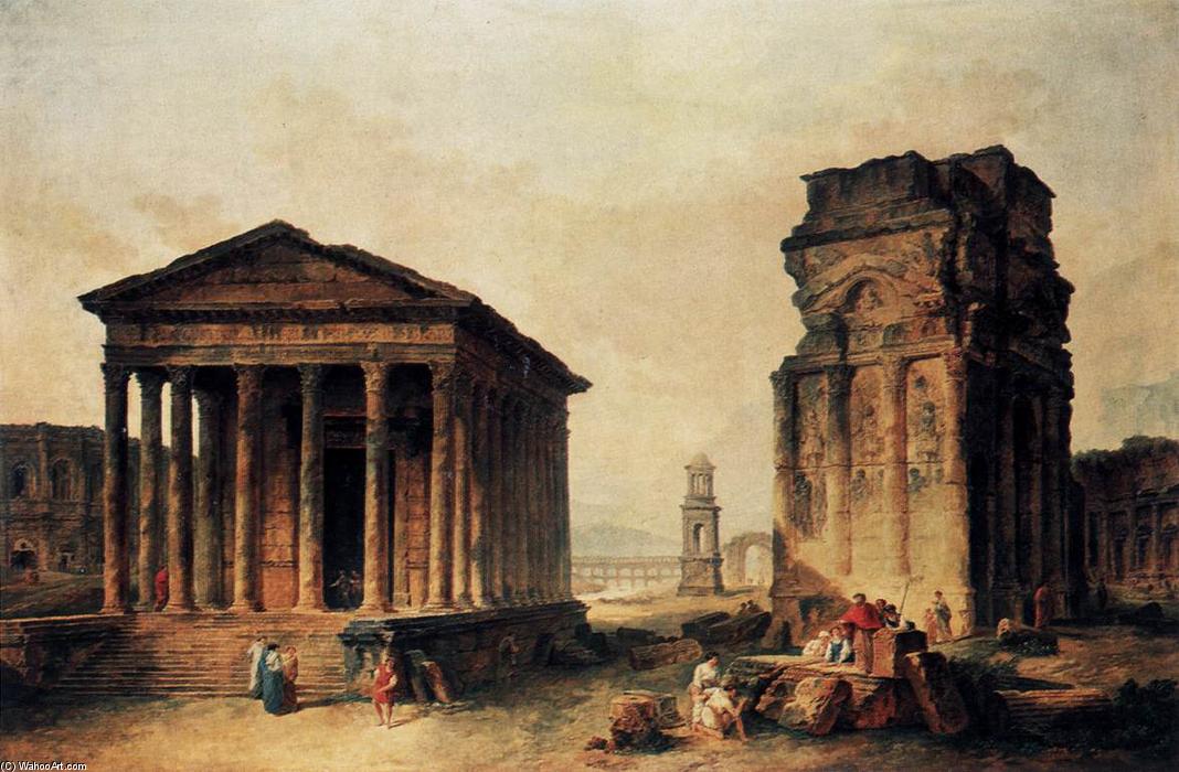 Hubert Robert - Ruins at Nimes