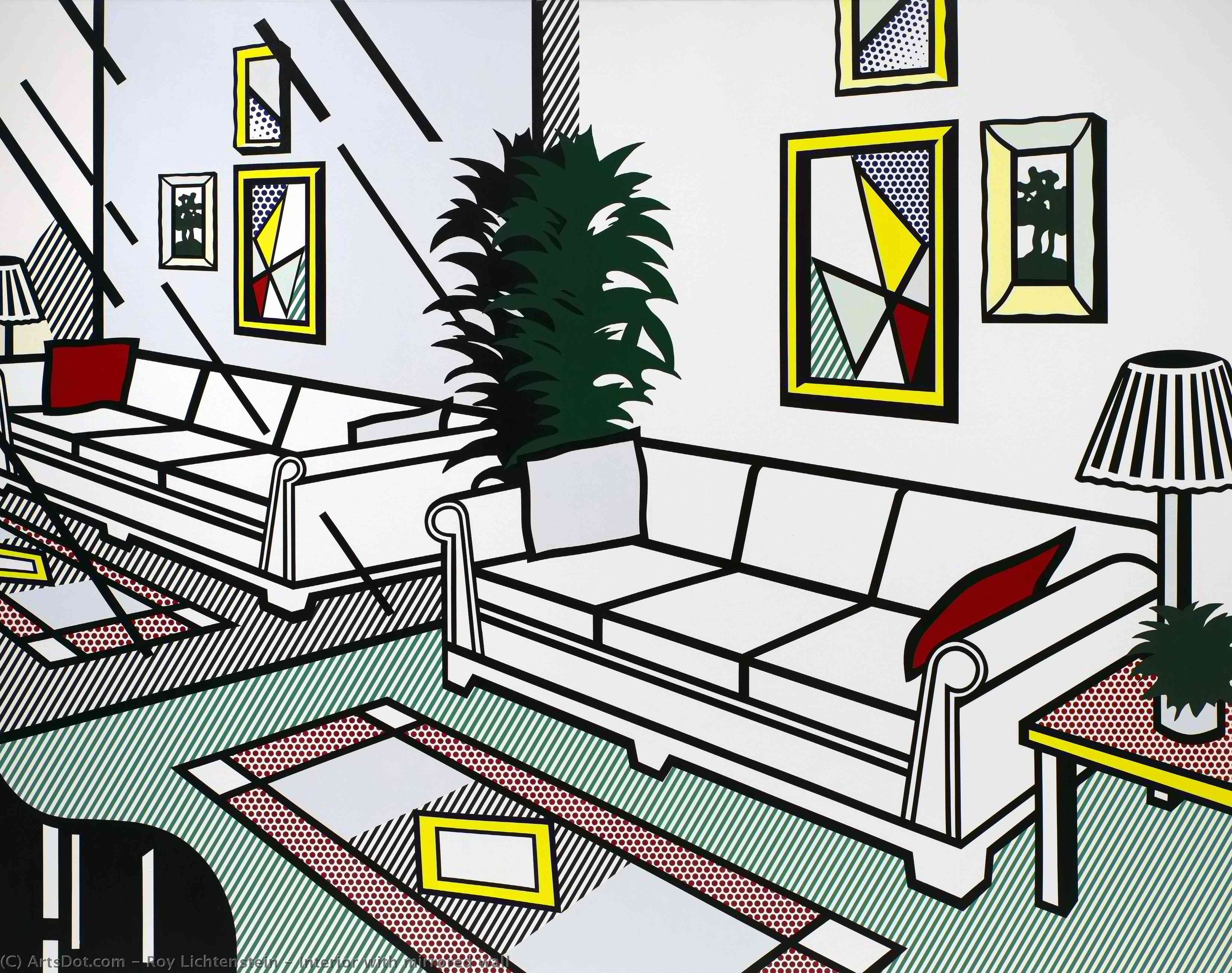 Рой Лихтенштейн - Interior with mirrored wall