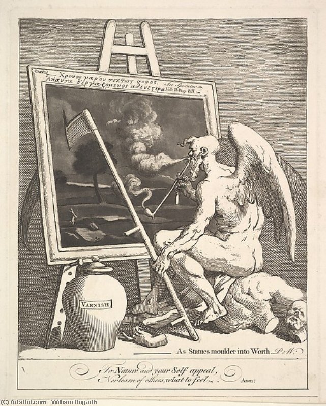 Zeit Beim Rauchen Eines Bildes — William Hogarth