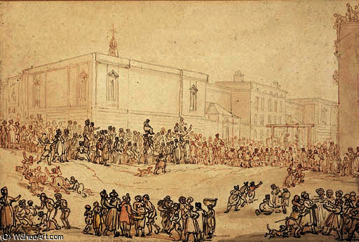 Execution At Newgate — Thomas Rowlandson