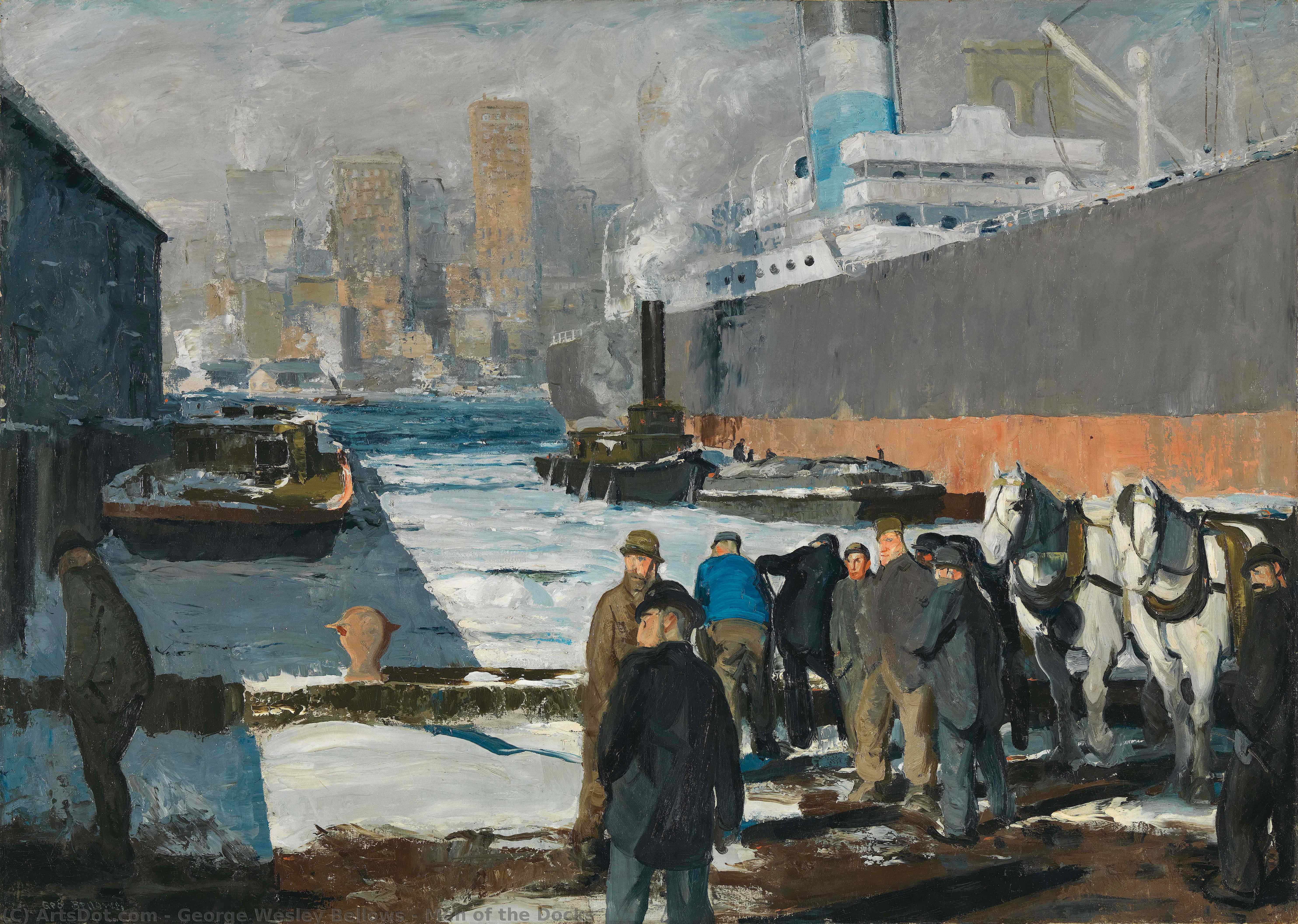 George Wesley Bellows - Men af havnen