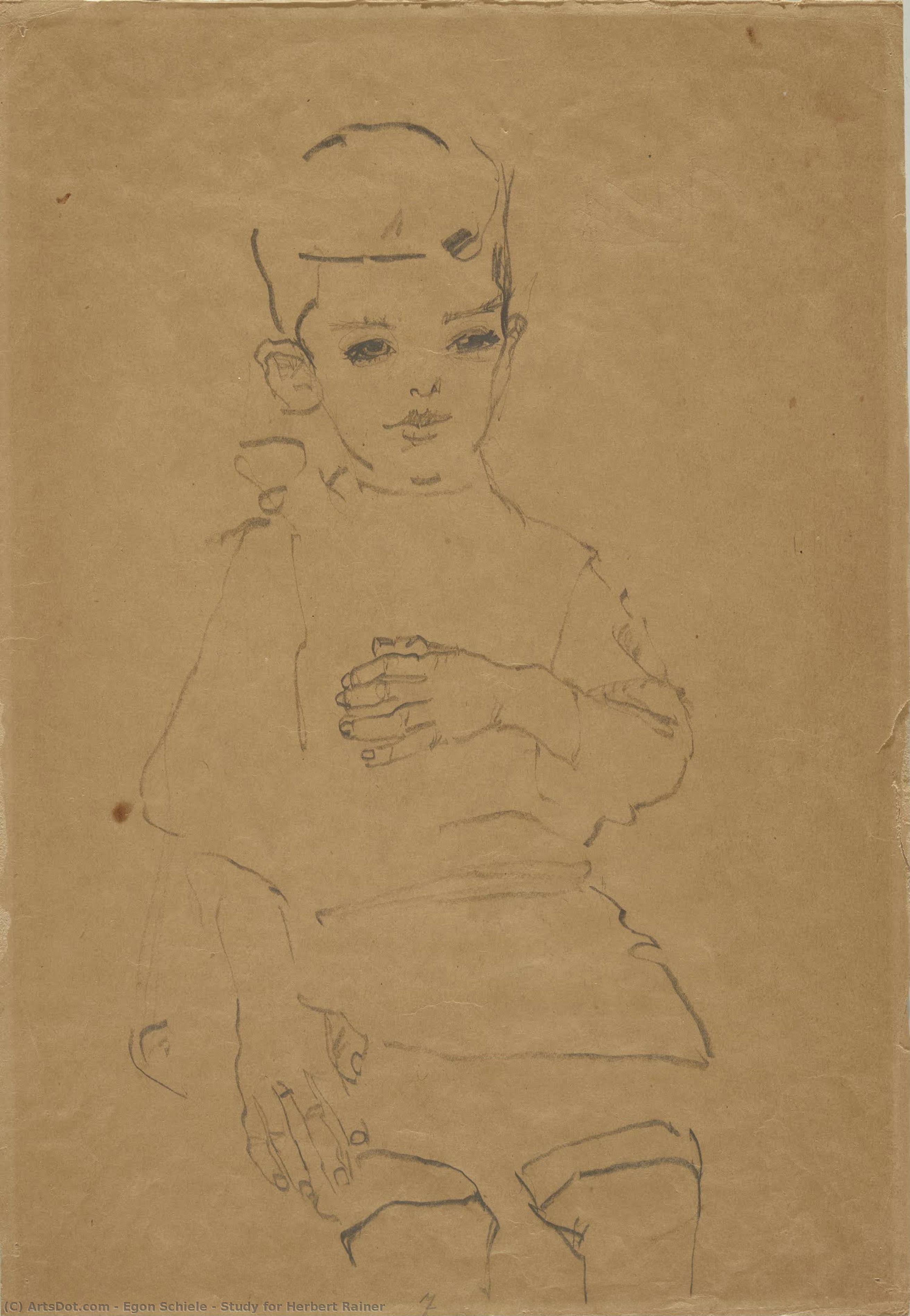 Εγόν Σχιέλε - Study for Herbert Rainer
