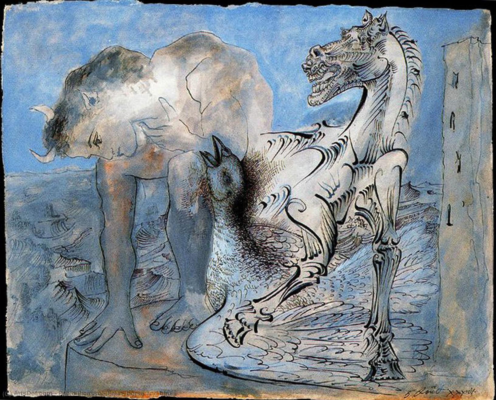 Pablo Picasso - Faune, cheval et oiseaux