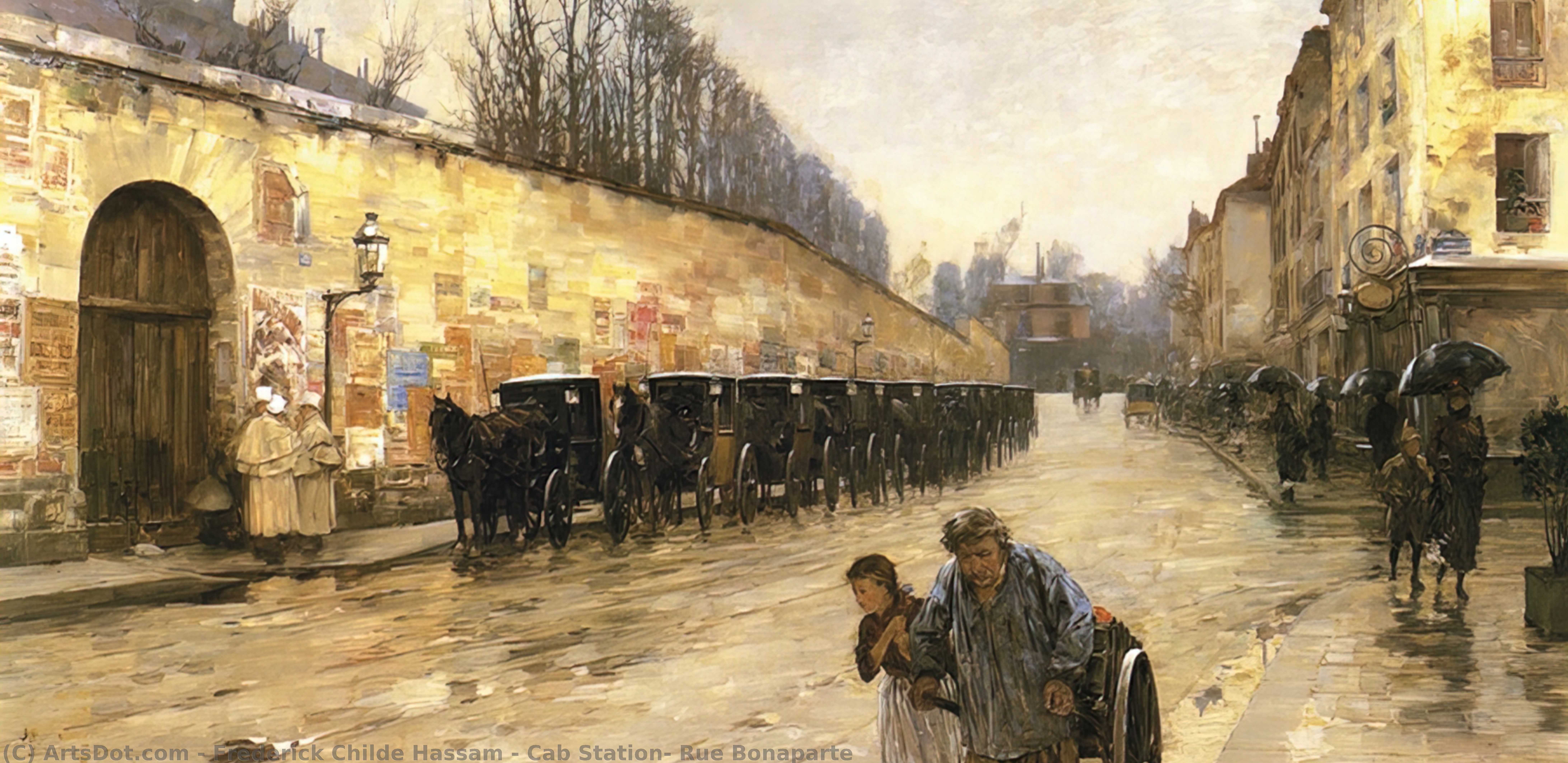 Droschkenstation, Rue Bonaparte — Frederick Childe Hassam