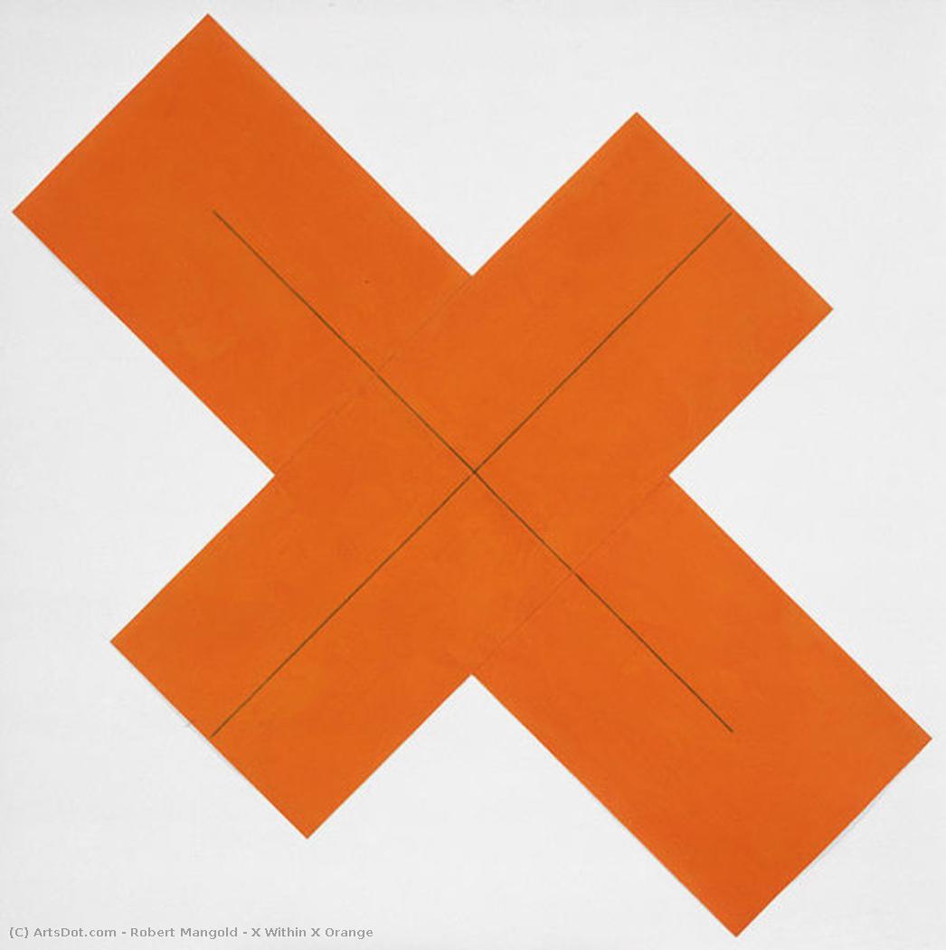 Robert Mangold - X Within X Orange