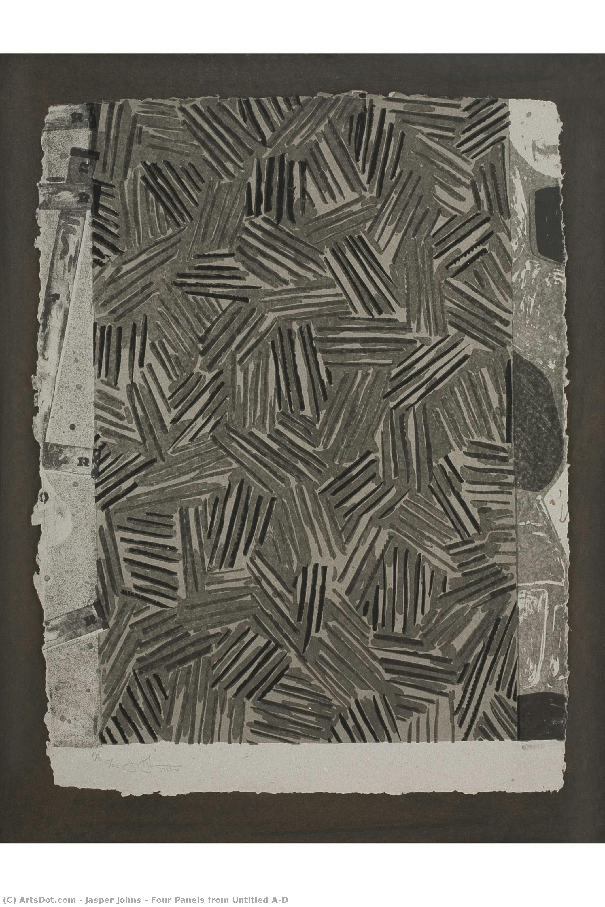 Vier Tafeln Aus Untitled A/d — Jasper Johns