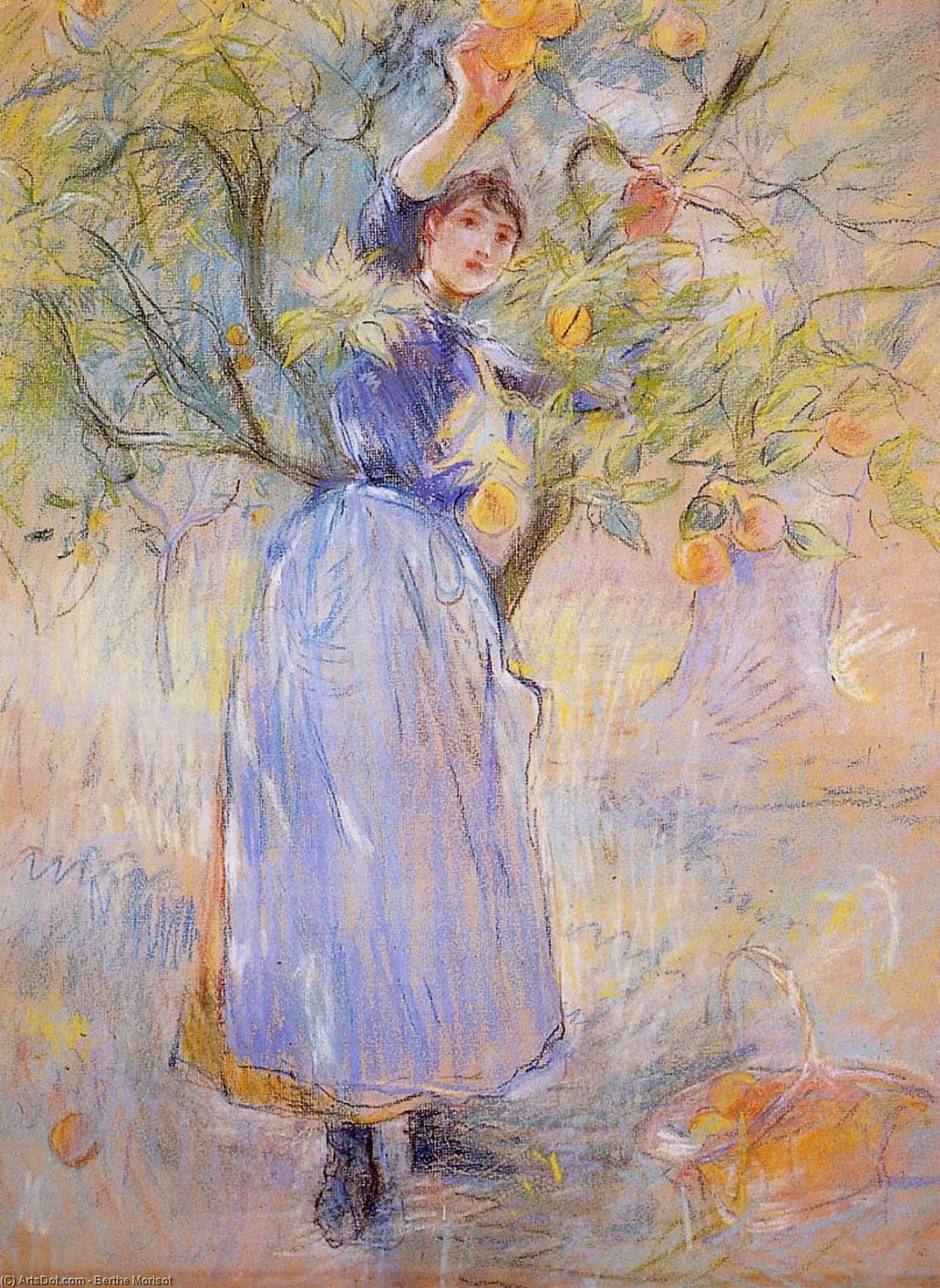 The Orange Picker — Berthe Morisotová