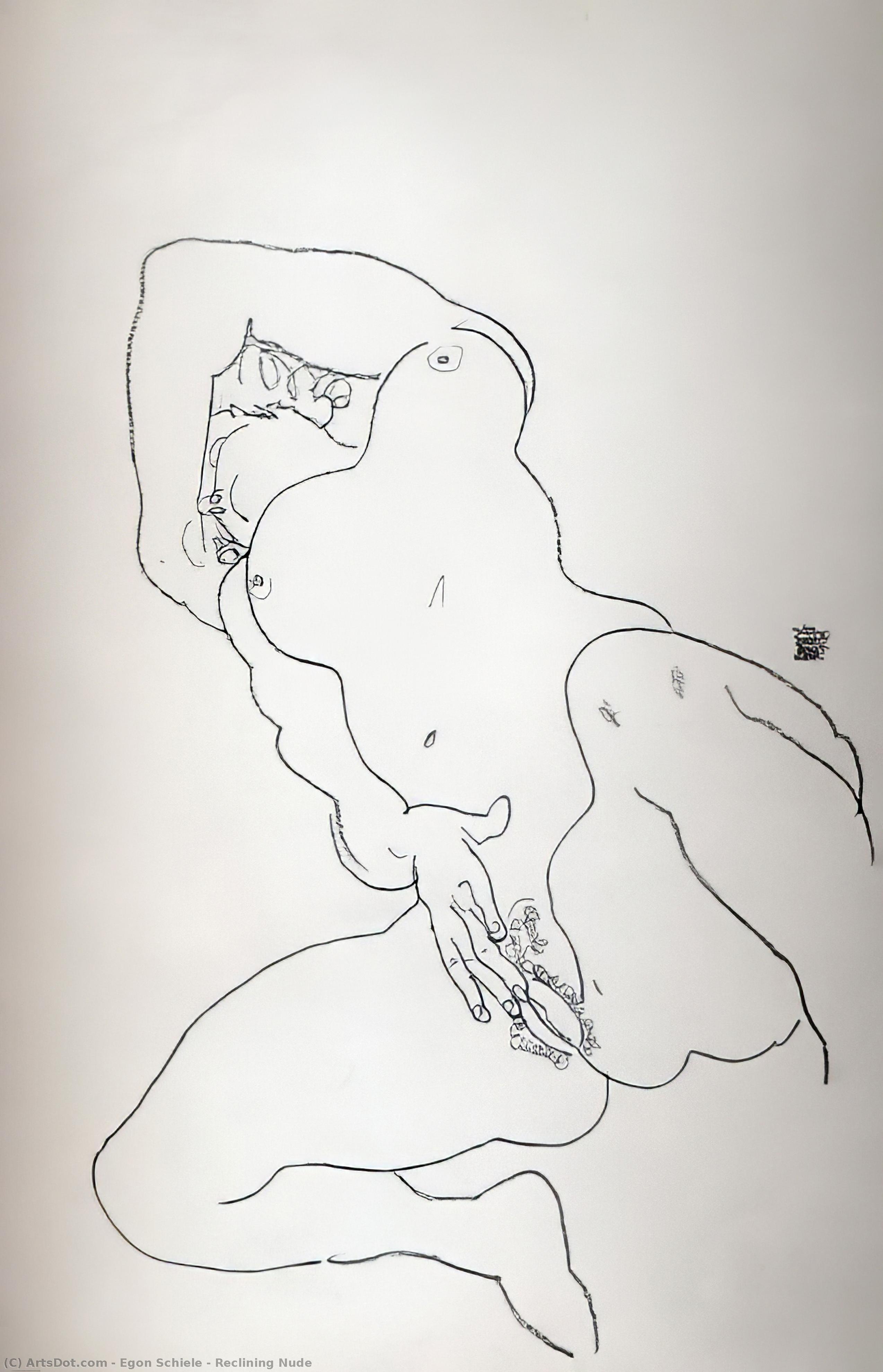 Egon Schiele - Reclining Nude