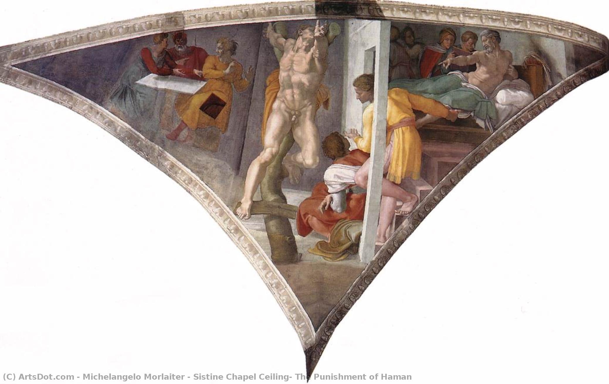 michelangelo morlaiter - Sistine Chapel Ceiling: The Punishment of Haman