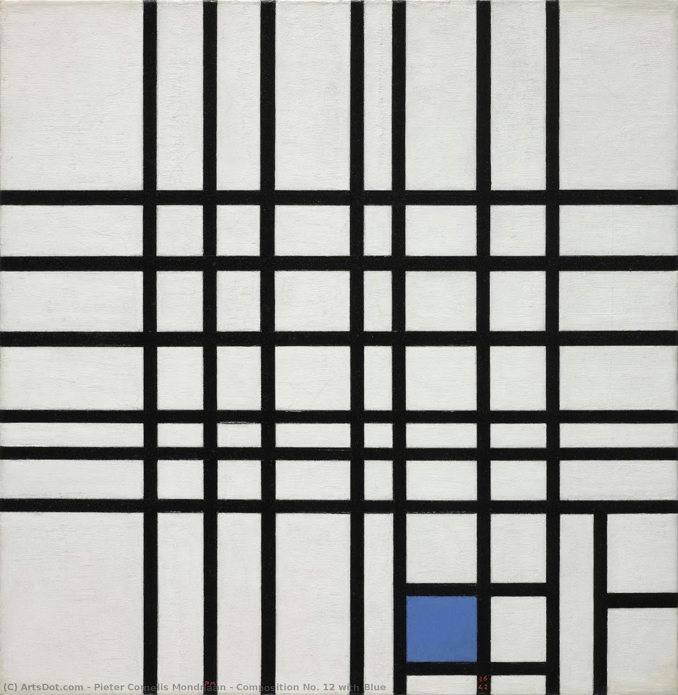 Composition No. 12 With Blue — Piet Mondriaan