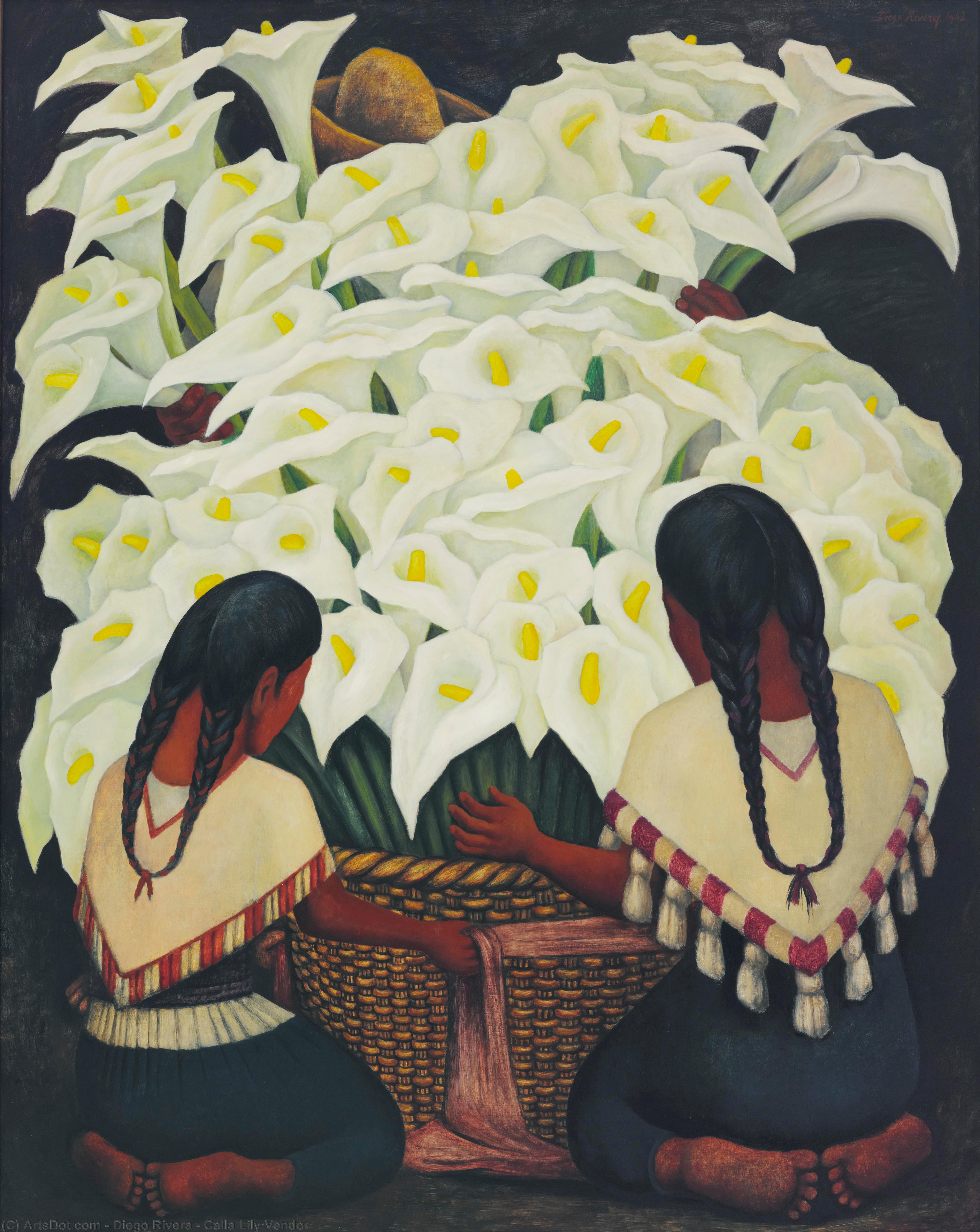 Calla Lily Vendor — Diego Rivera