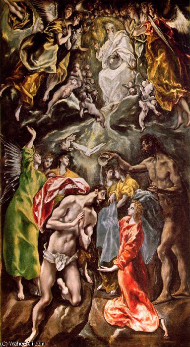 Эль Греко - Baptism of Christ - -